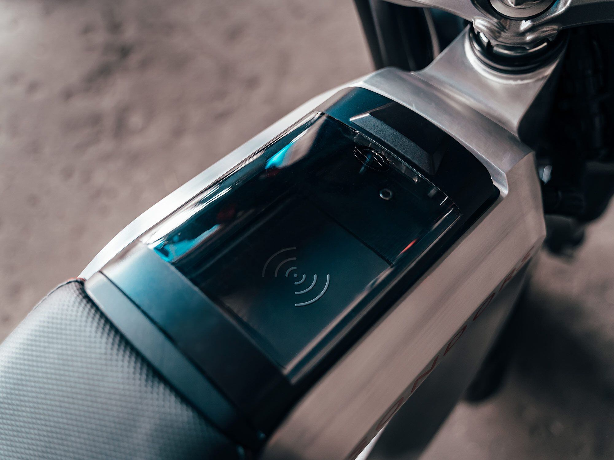 Store and charge your phone while also viewing navigation info.
