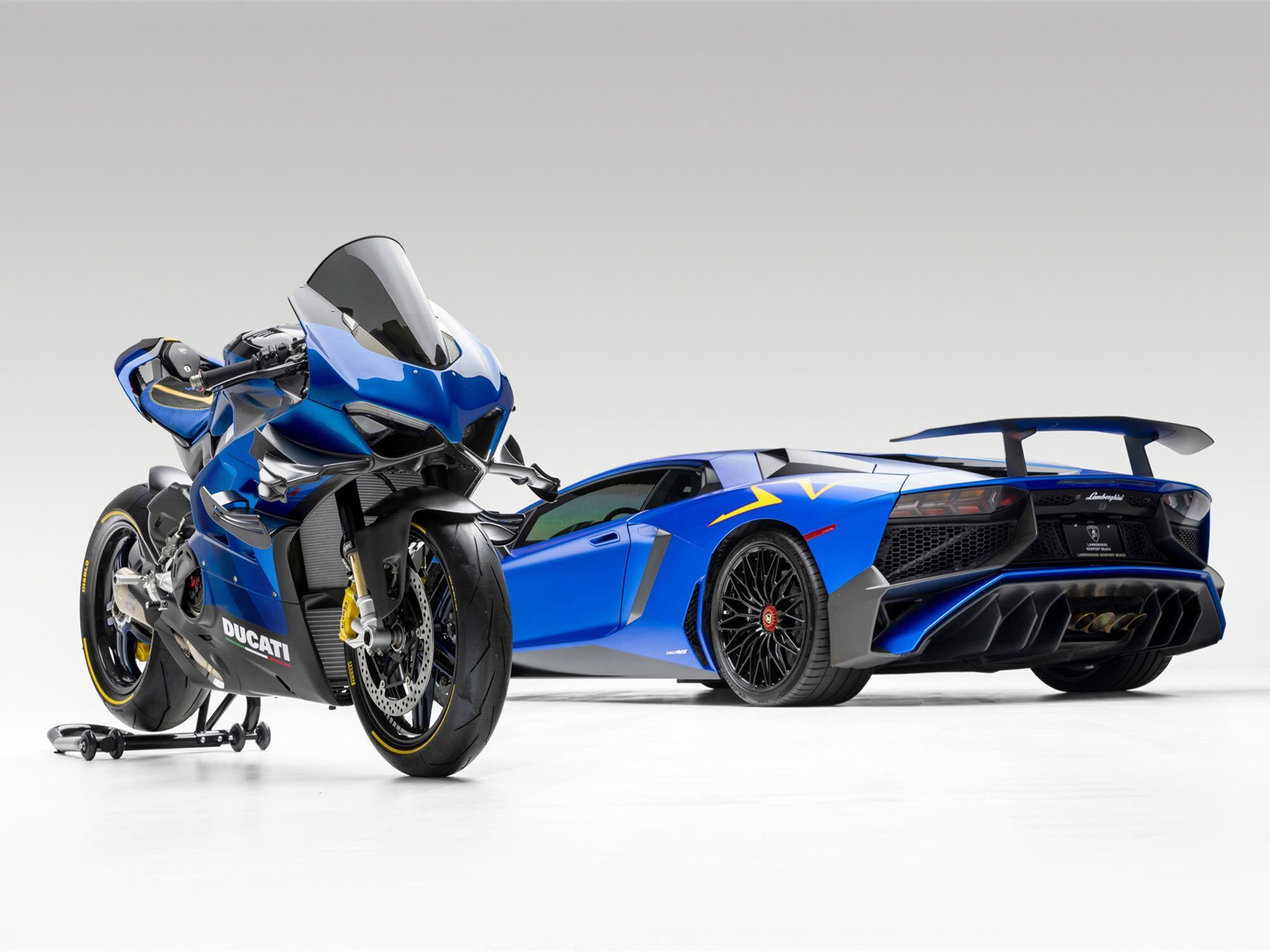 Unit 500 of 500. The Ducati Unica Superleggera was designed to match the owner’s Lamborghini Aventador SVJ.