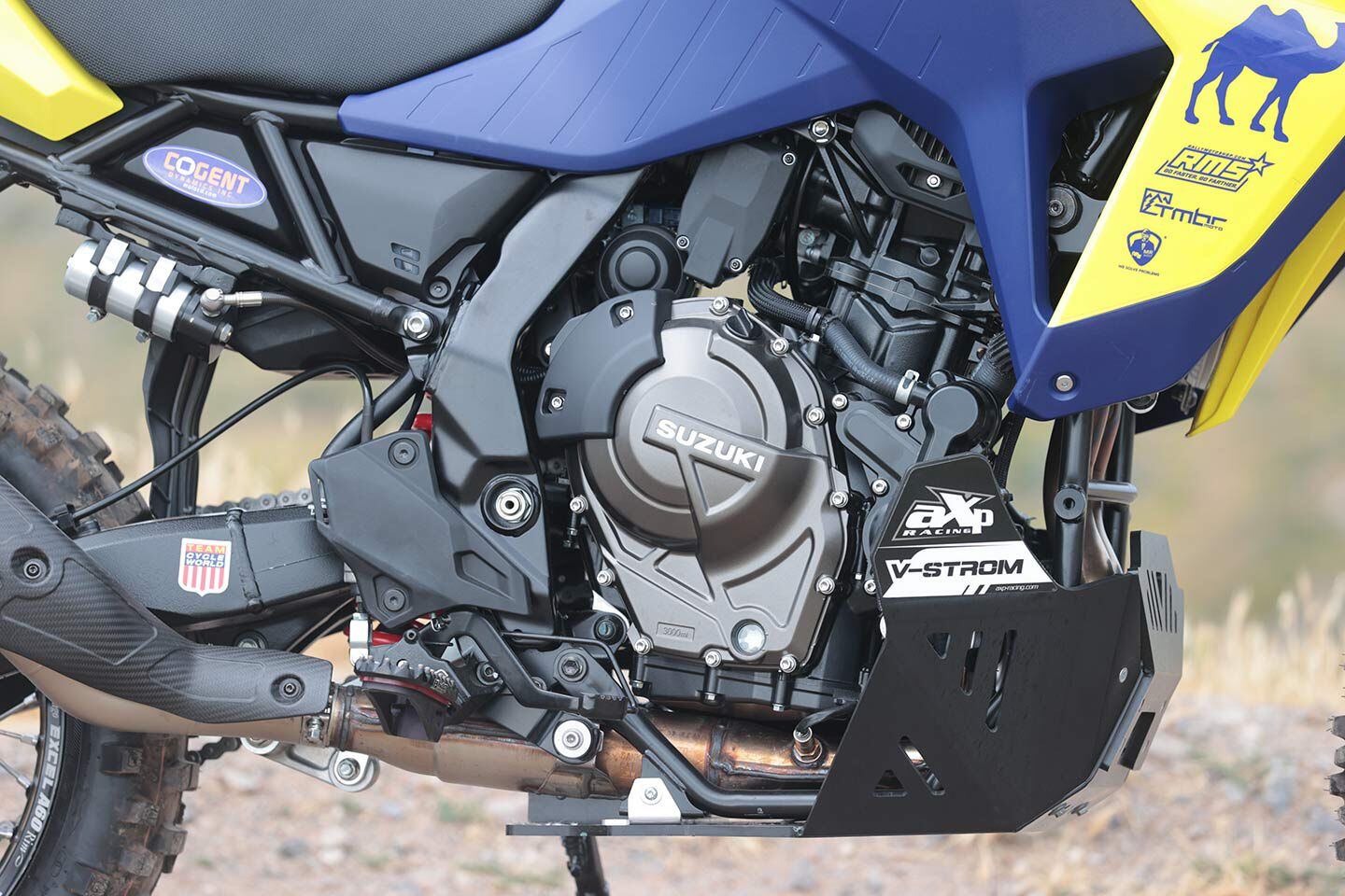 We left the engine completely stock; why mess with one of the great parallel twins?