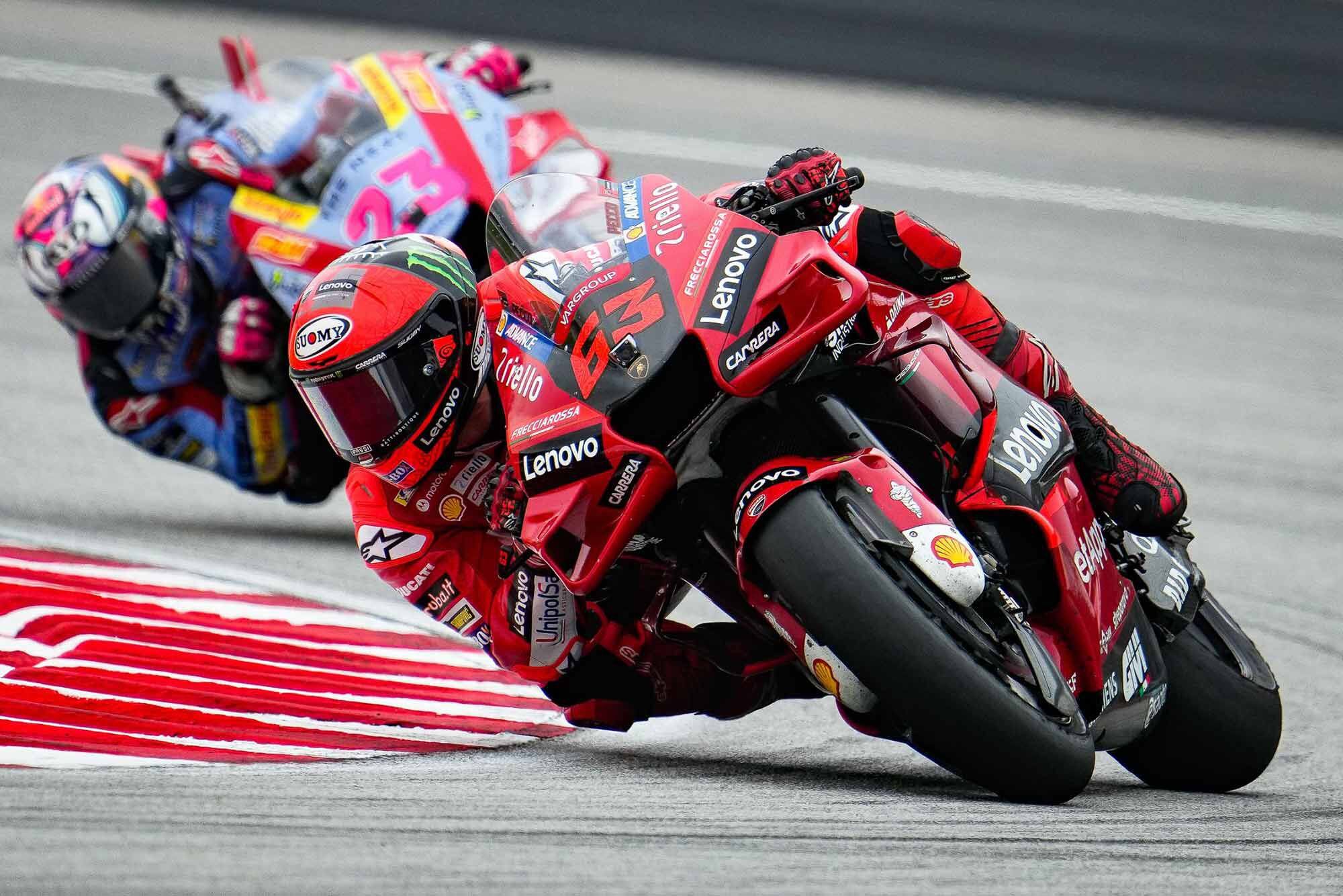 Francesco Bagnaia finished in Sepang where he needed to: first—and more important—in front of rival Fabio Quartararo.