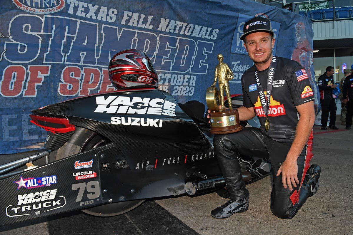 Gaige Herrera Sets New National Record and Wins Ninth Race at the Texas NHRA FallNationals