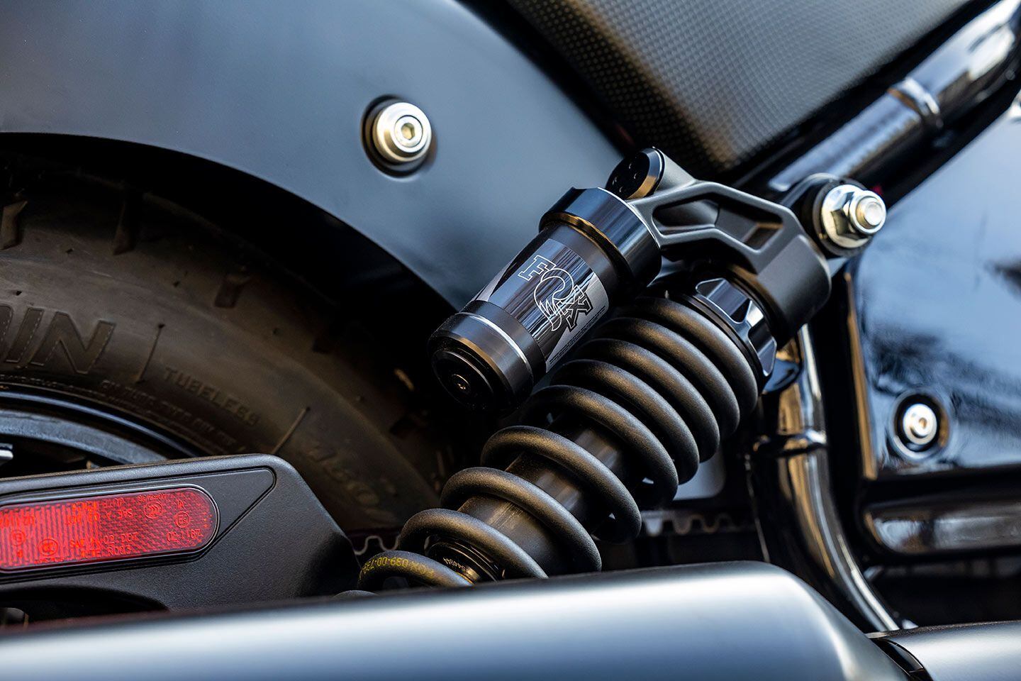 Fox piggyback shocks provide a plush ride, but we’d love to try the optional units with full adjustability.