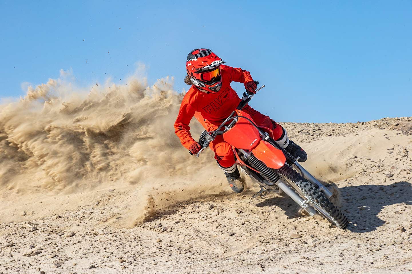 The Honda CRF250F showcasing its nimble handling and agility.