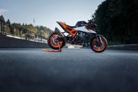 2025 KTM 990 Duke R parked on race track