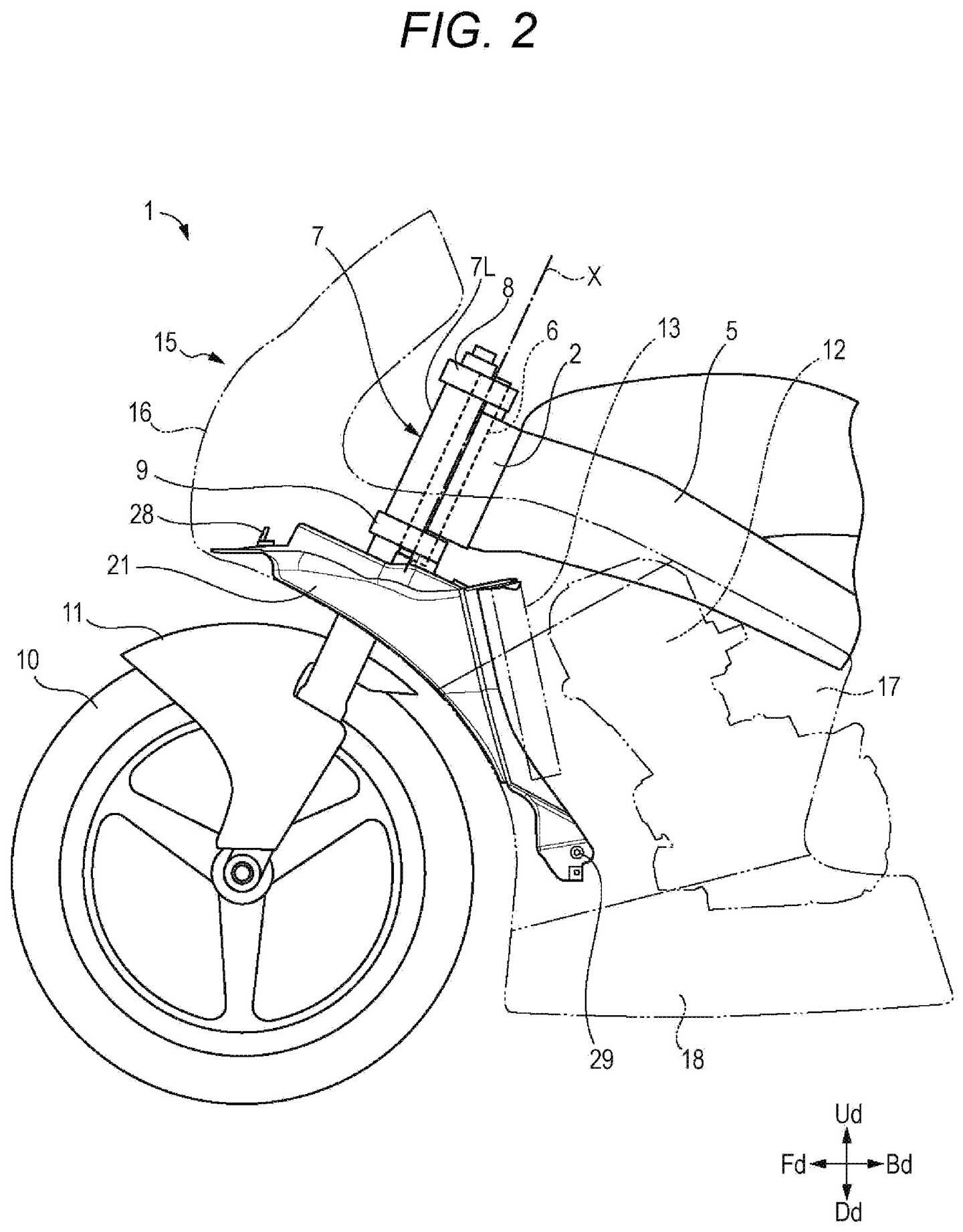 A new fairing design will help divert air into the radiator instead of up through the gap that the fork passes through.