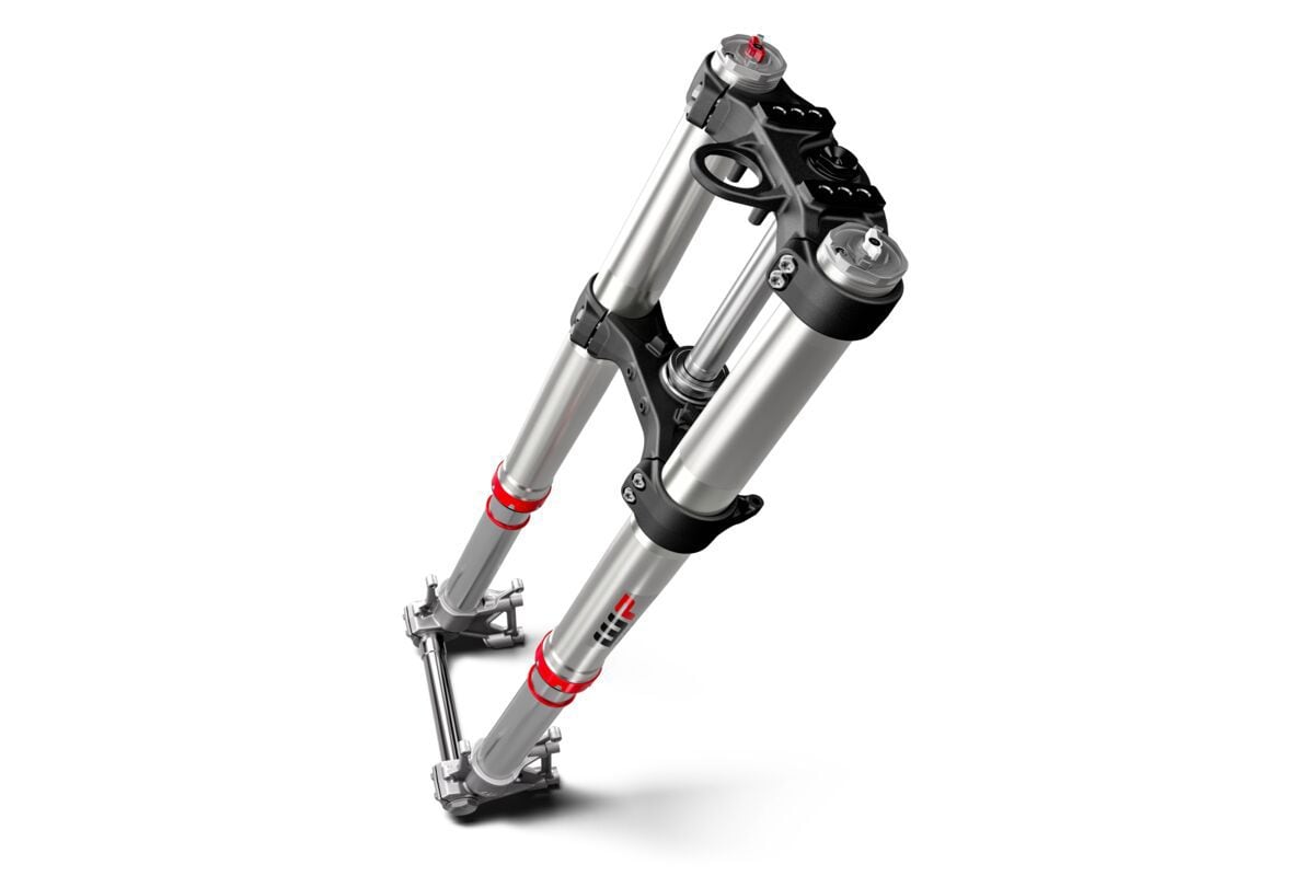 The fully adjustable Xplor 48 fork offers more travel than the standard Norden’s fork.