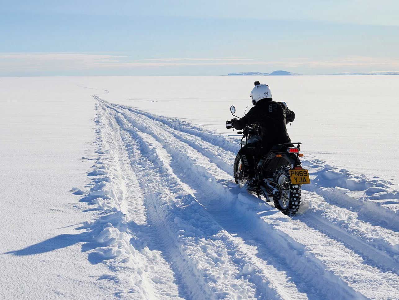 Journey to the bottom of the world? The Royal Enfield team headed south to cross Antarctica earlier this month.