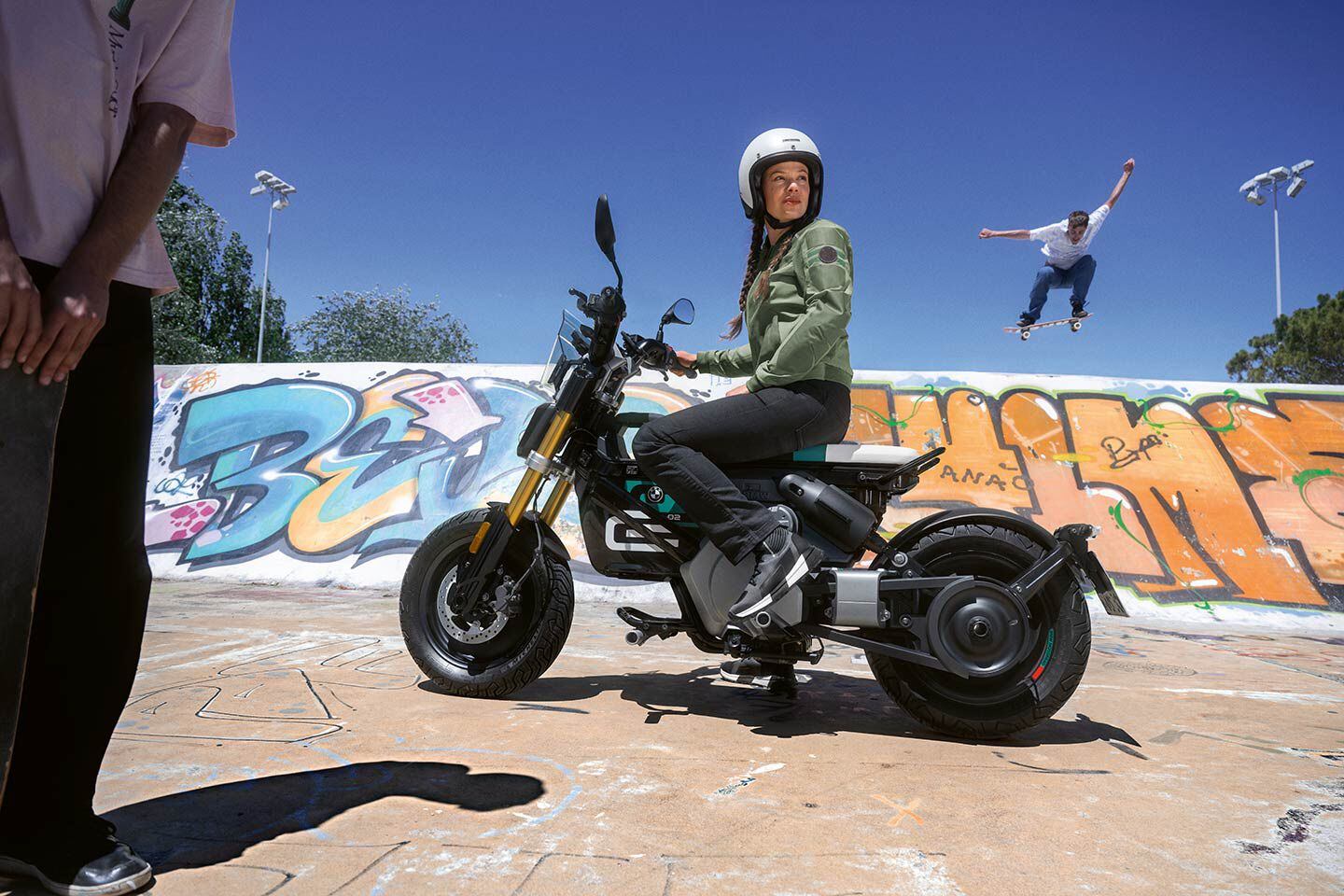 BMW marketing images target urban athleticism with background notes of freedom to shred.