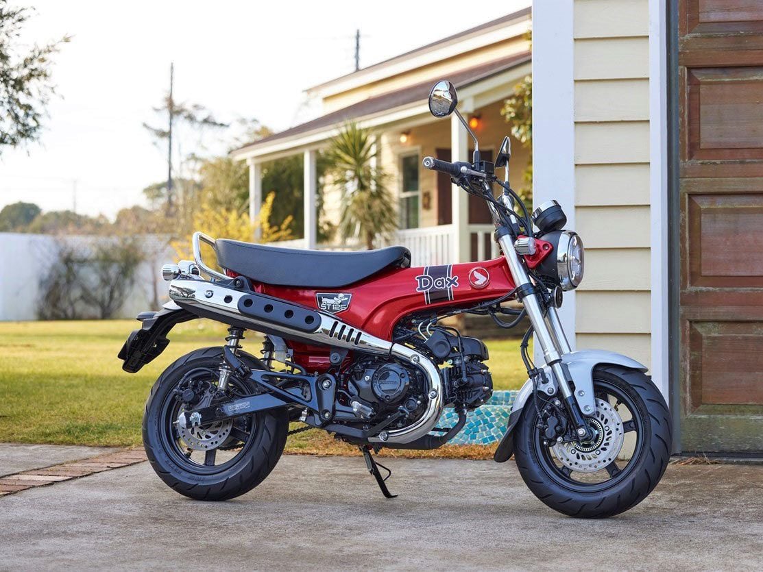 Main components are shared with the Super Cub, Grom, and Monkey, though the Dax has slightly larger dimensions.