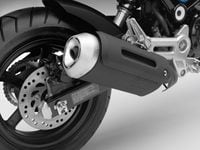 2024 Honda Grom passenger footpeg and exhaust details