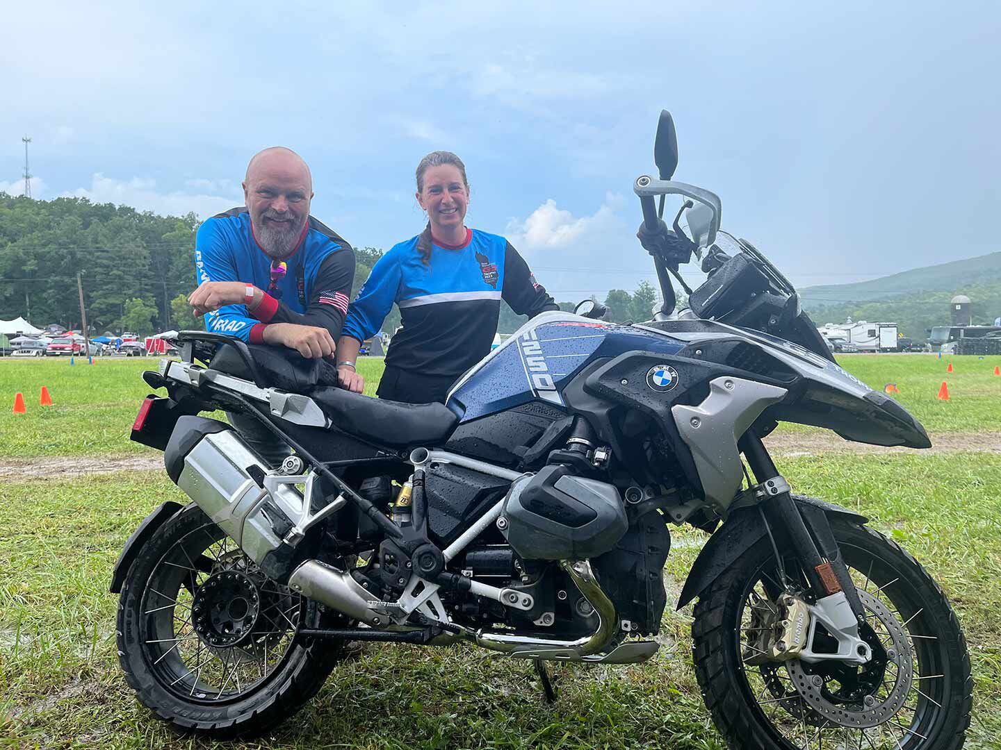 Shawn Thomas and Louise Powers of Stromoto. Immediately after taking delivery of the GS, the author attended a half-day riding clinic to get his head in the game. Thomas and Powers are BMW brand ambassadors and are exceptional instructors.