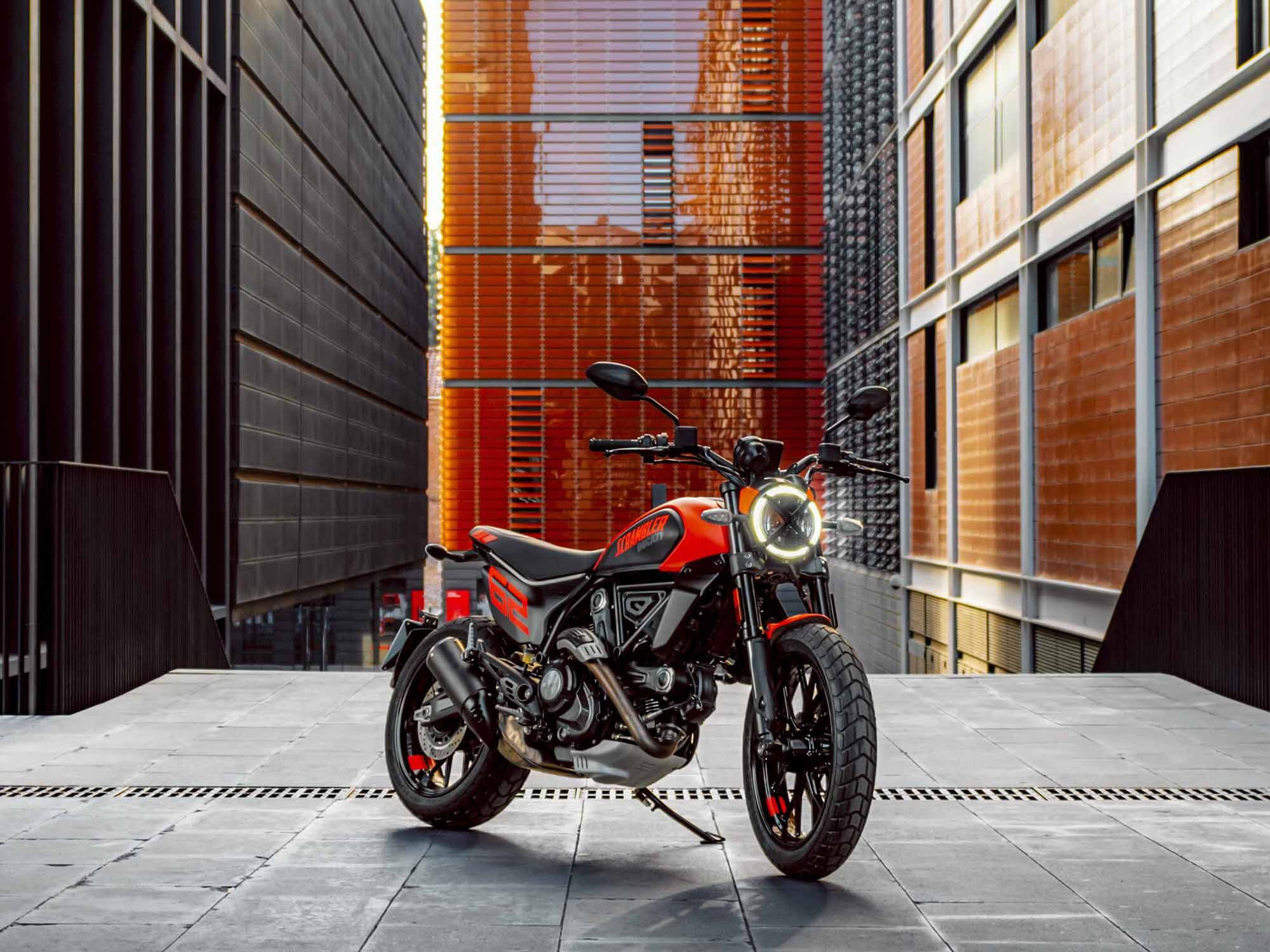The 2023 Ducati Scrambler Full Throttle gets a race-inspired look, complete with number plates.