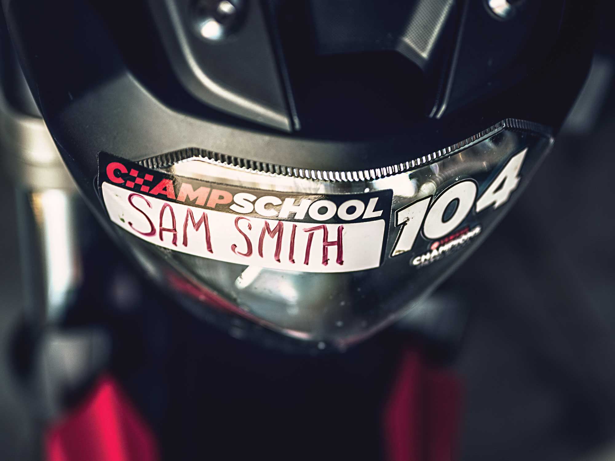 The Yamaha’s headlight. YCRS rents a wide variety of motorcycles, up to and including the potent YZF-R1.