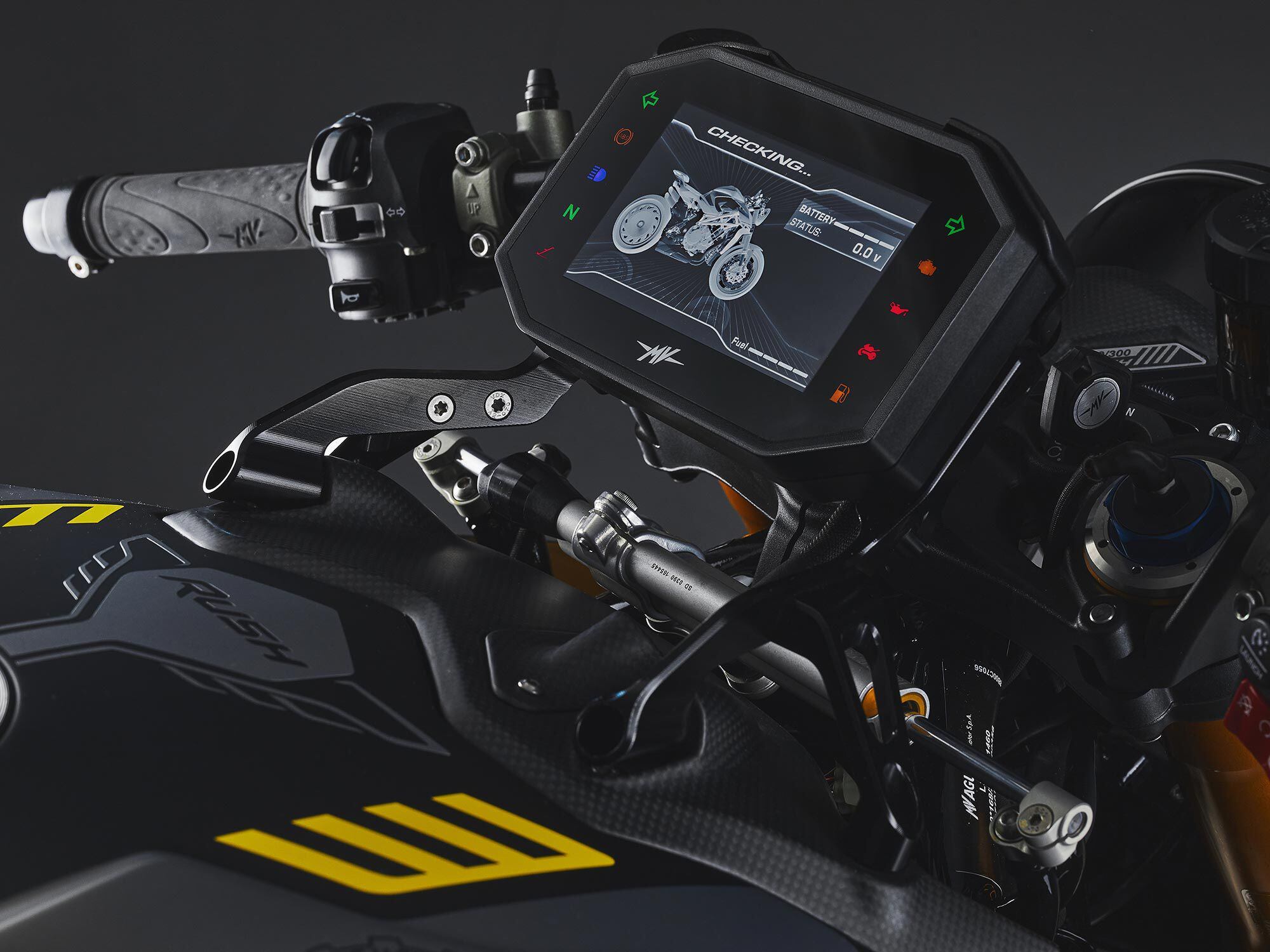 The MV Agusta Rush’s TFT display allows the rider to tune the motorcycle via their smartphone.