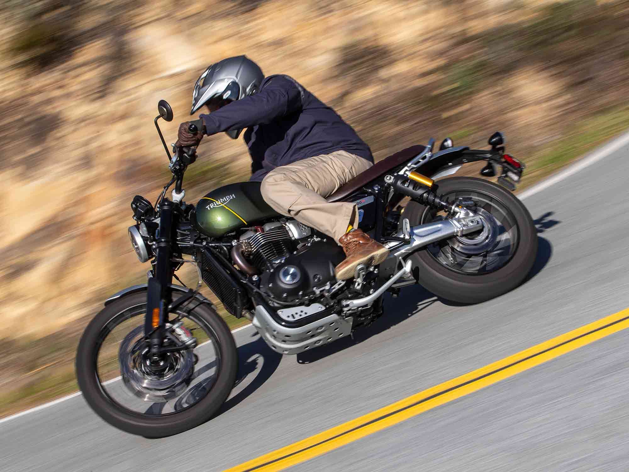 Its do-it-all personality helps the Triumph Scrambler 1200 XC do unstandard things, which helped make it Best Standard.