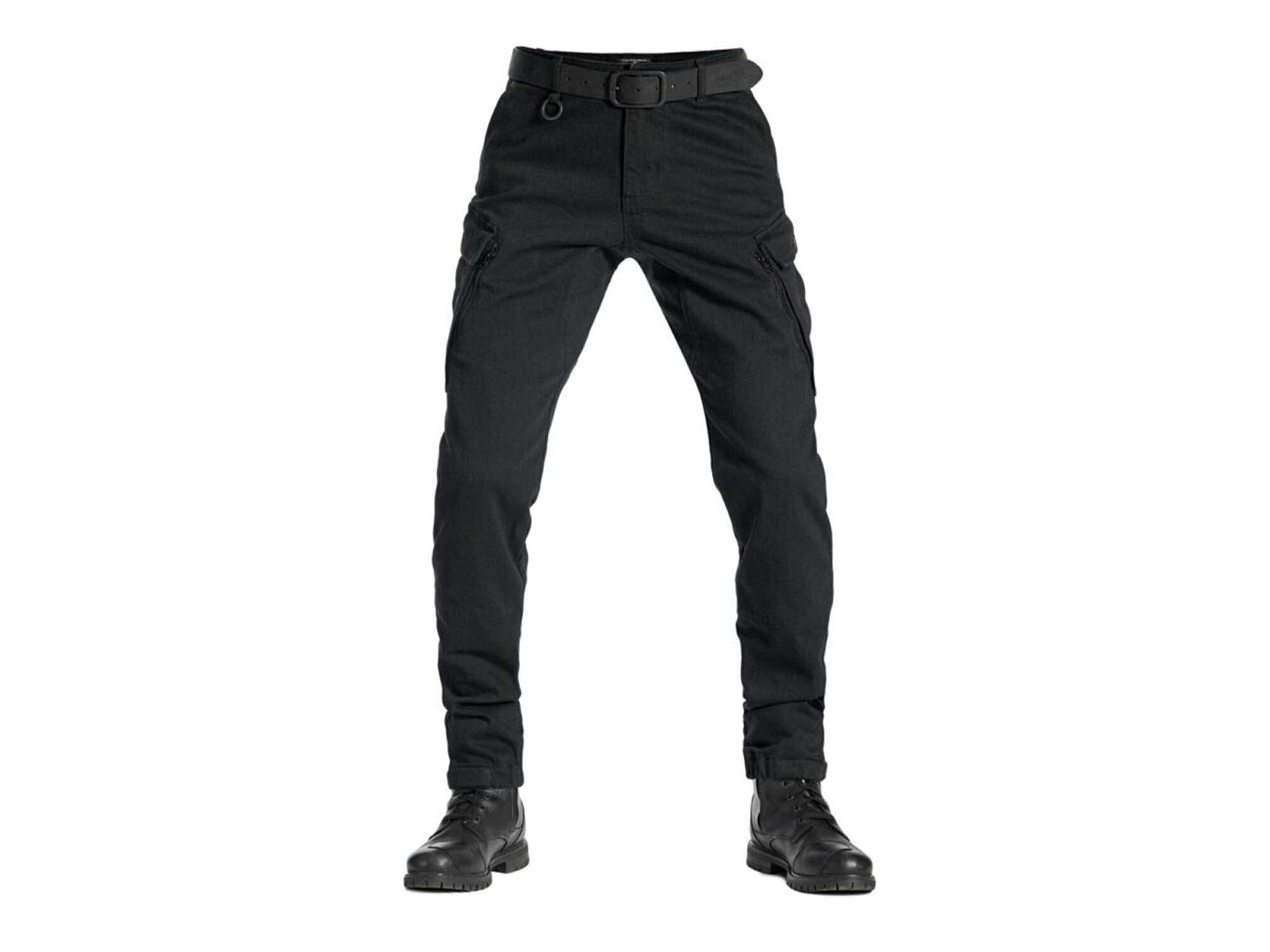 Pando Moto’s Mark pants are $285, made of a Cordura outer shell, lined with Kevlar in the knees and butt, and come with removable padding in the hips and knees.