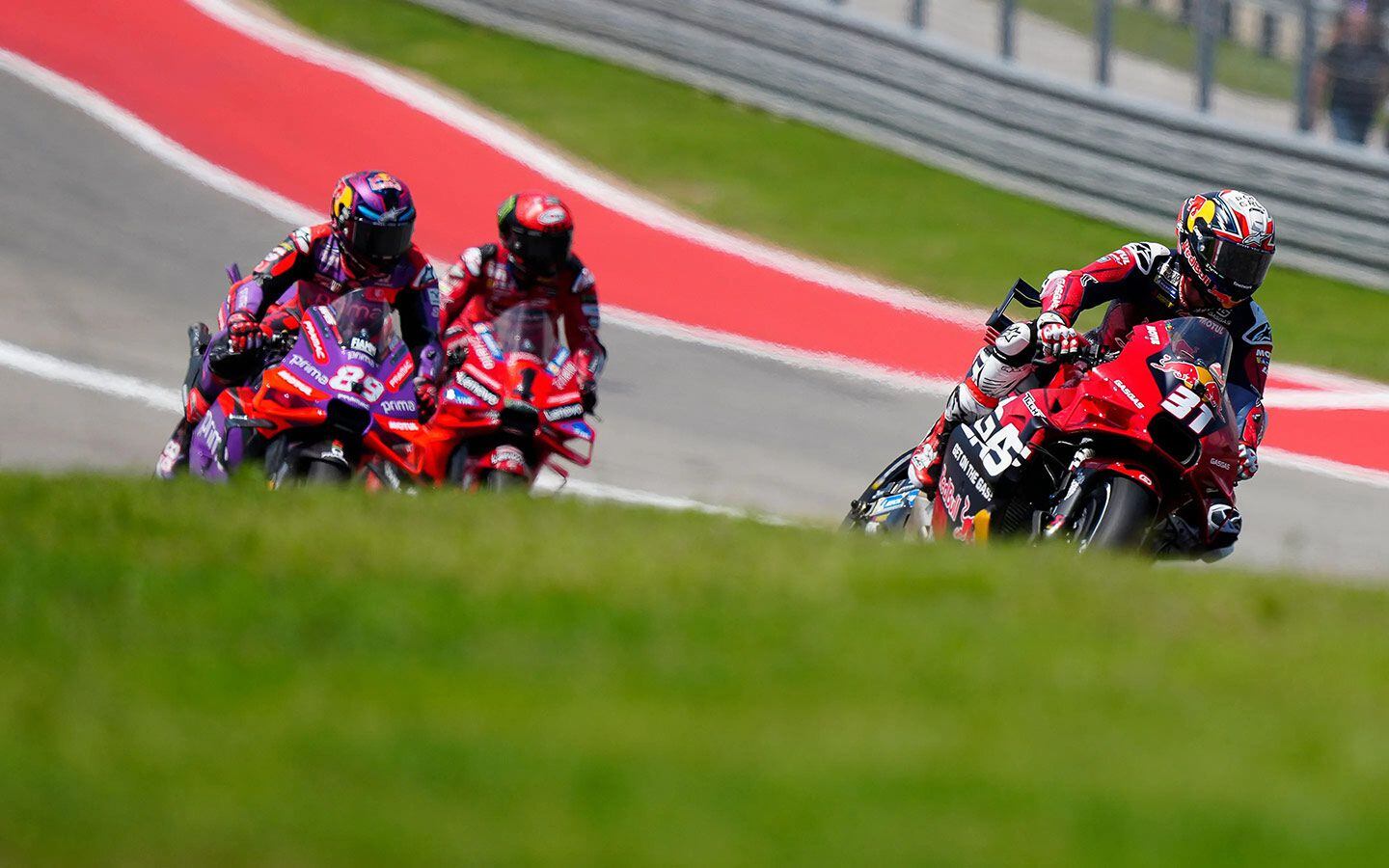 Acosta mixed it up at the front for the entire race, finishing second.