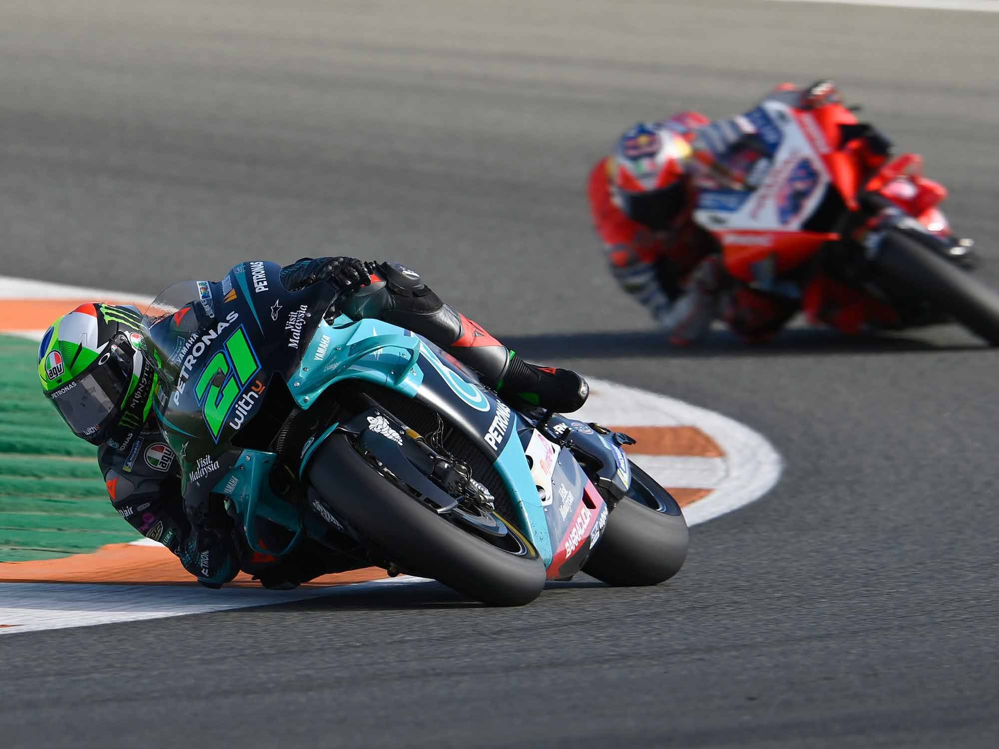 Franco Morbidelli turned quick qualifying into a solid race win ahead of Jack Miller.
