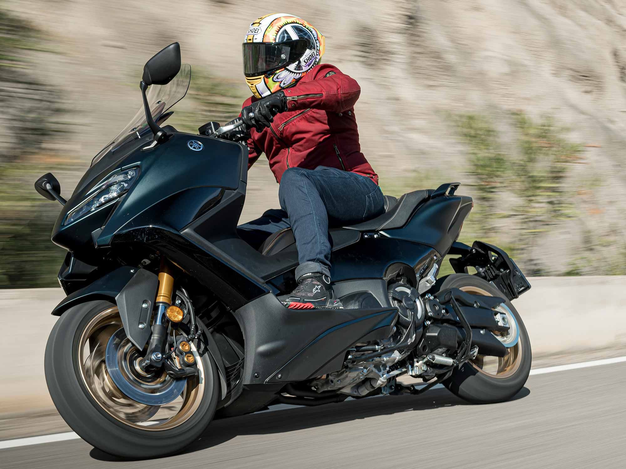 It’s not available here in the US, but the Yamaha TMAX has long been the king of the maxi-scooters in Europe. Now it gets an update.