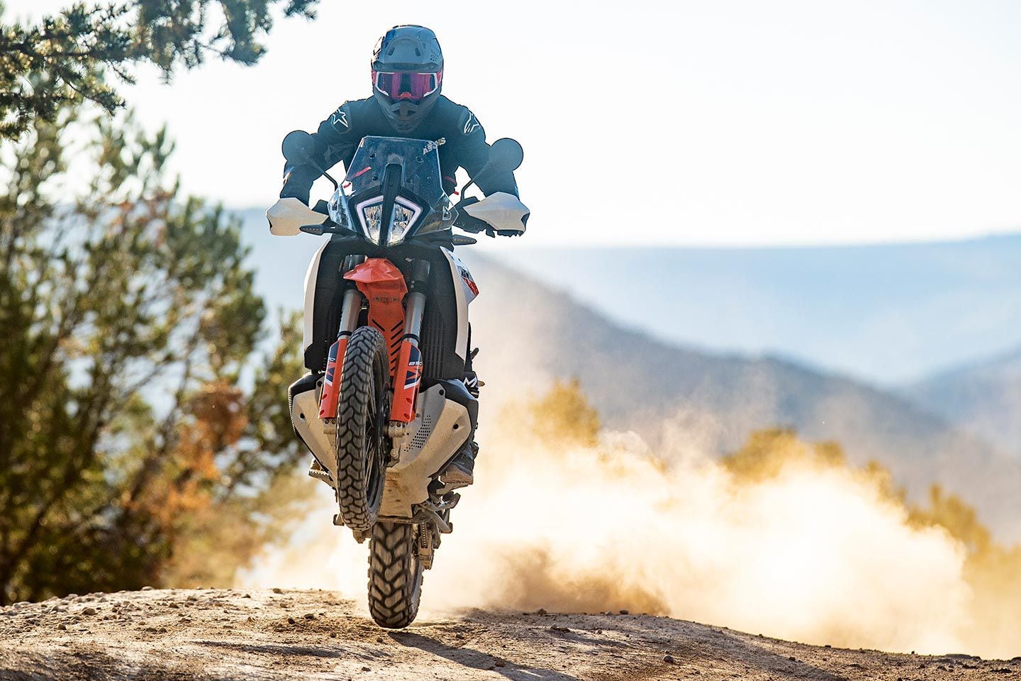 The 890 Adventure R’s chassis feels as close to a real enduro machine as anything out there.
