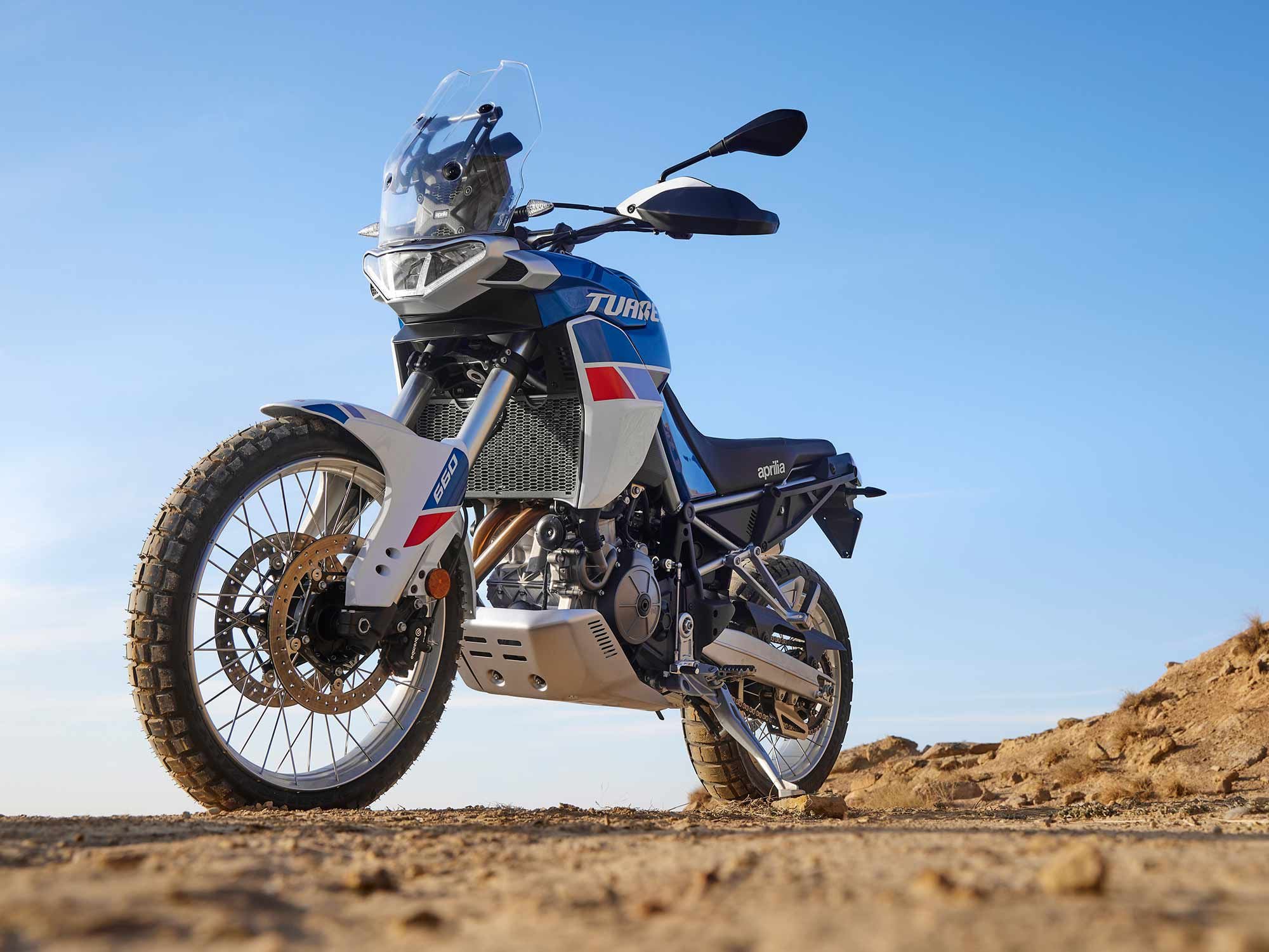 Kayaba suspension front and rear is fully adjustable and strokes through 9.4 inches.