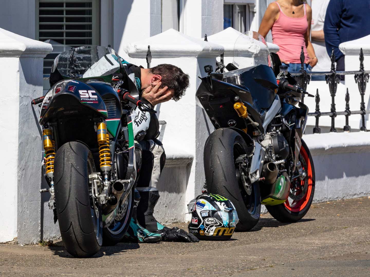 The highest of highs and the lowest of lows. Dunlop, after winning the Supersport Race 1 on Monday and trading the race lead with Hickman eight times, had mechanical problems during the Supertwin Race on Wednesday. Dunlop was ultimately black-flagged for riding back on the course at a non-race pace trying to shorten his trip back to the paddock.
