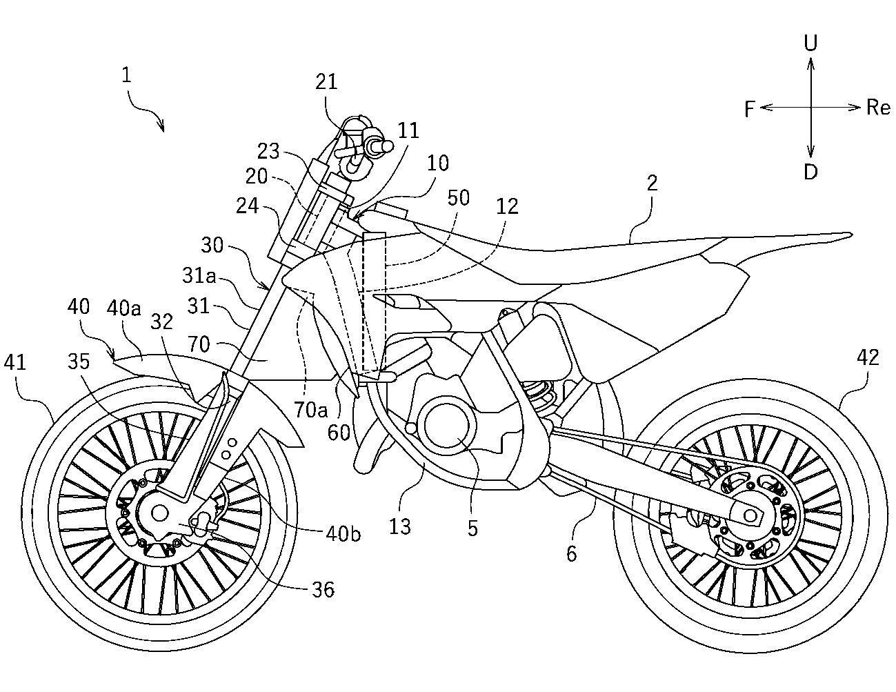 A look at the supermoto version with a low-mounted fender.