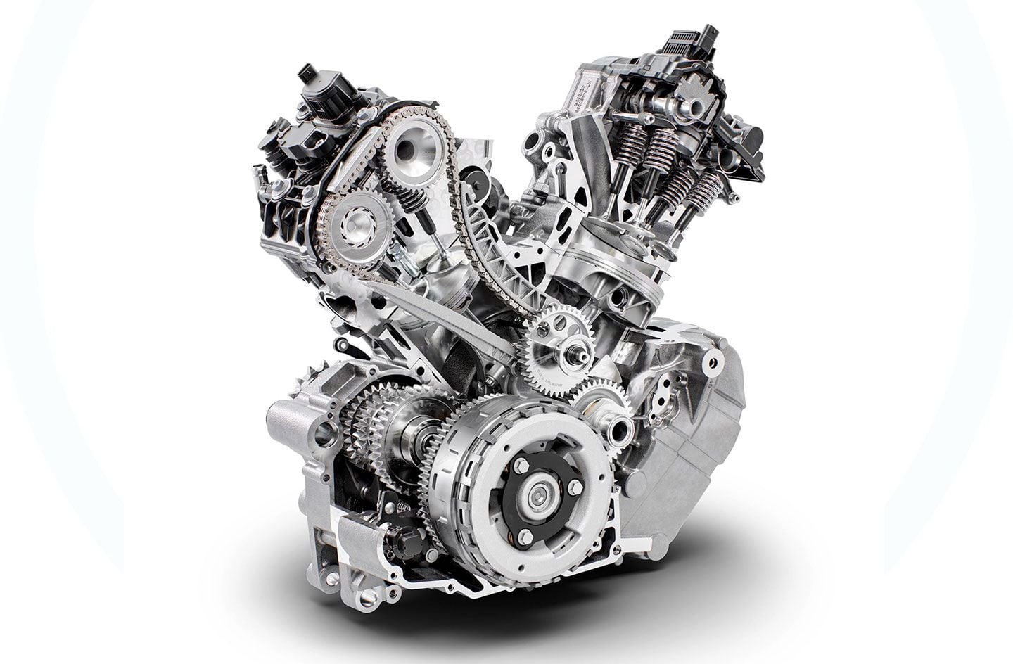 The 1,350cc V-twin might not match up with the 1390 name, but it does make more power than the 1,301cc LC8 used in the 1290. KTM claims 13 more horsepower and an additional 4 lb.-ft. of torque.