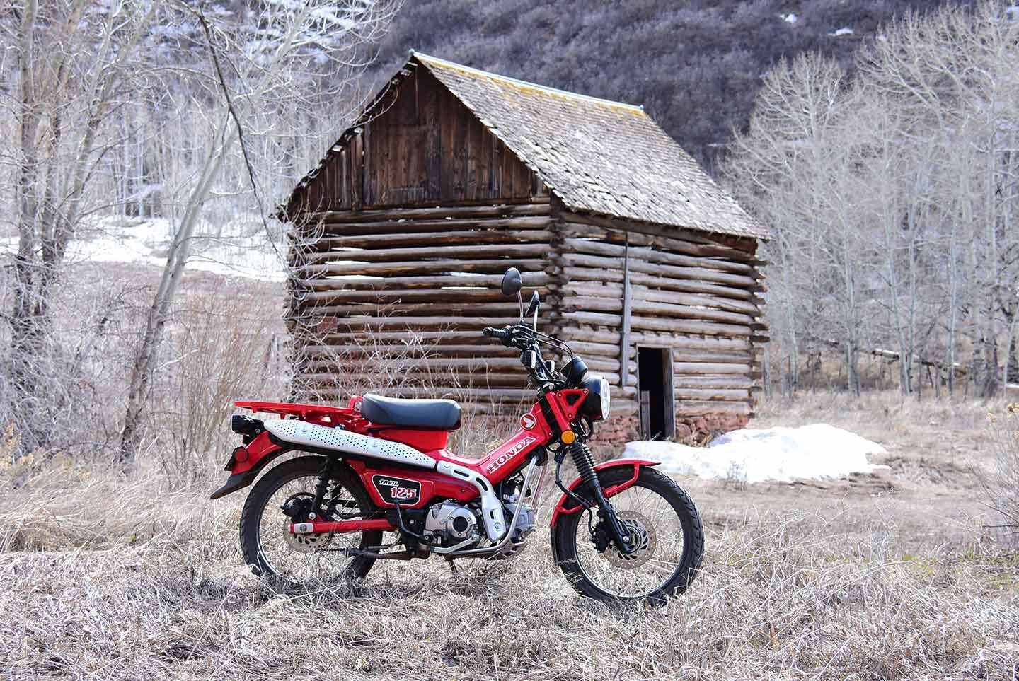 Honda’s Trail125 is totally at home in the Colorado Rockies.