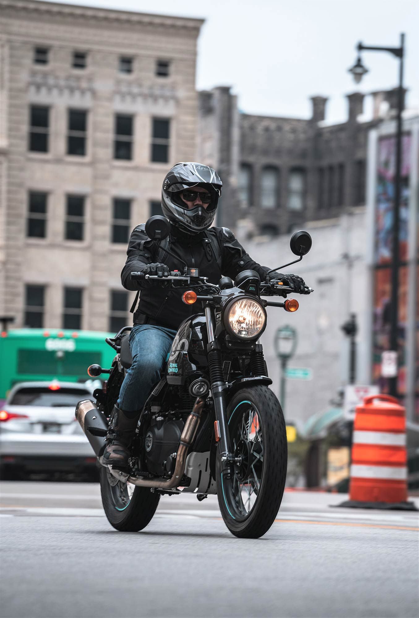 The Scram 411 loses the racks and windscreen and gets a more compact stance with a lighter curb weight.