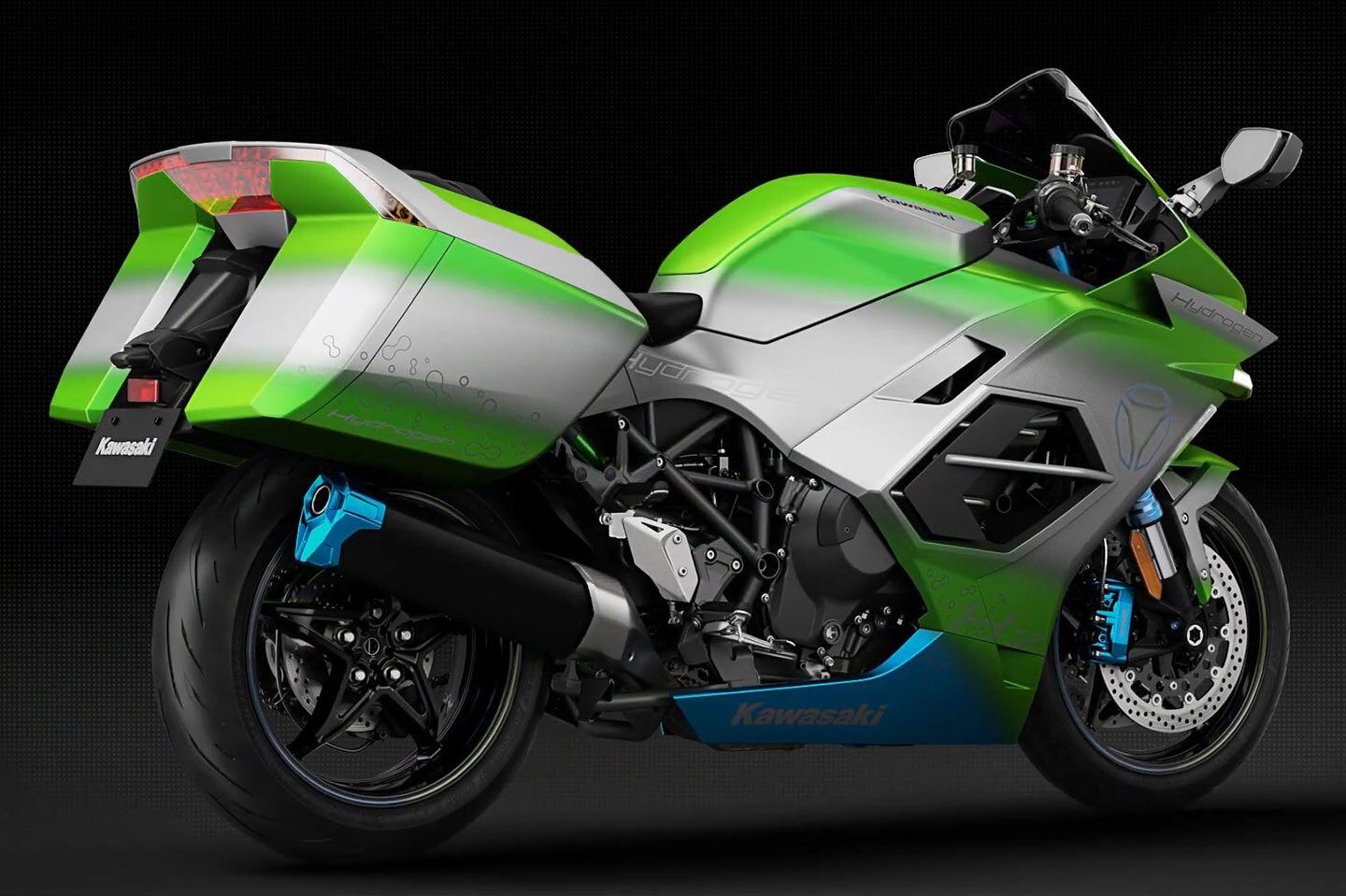 It’s no coincidence the concept drawings of Kawasaki’s HySE are very similar to the supercharged H2 SX SE.