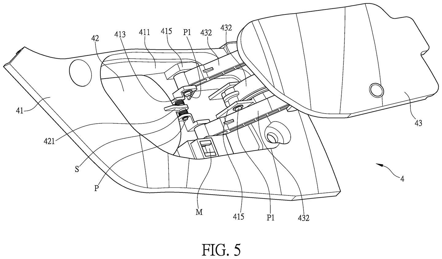 The patent seen here deals with the charging port cover which conceals a Type 2 AC charging socket.