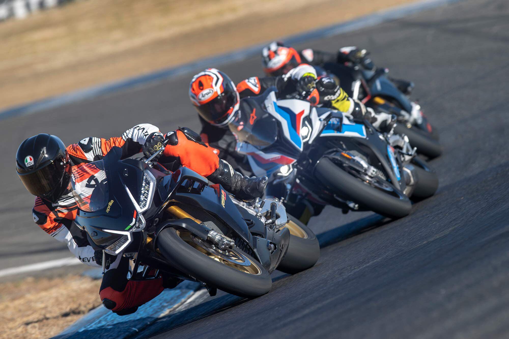The Aprilia RSV4 Factory won the last <i>Cycle World</i> Superbike Shootout, but slow development means it is getting a strong challenge from its competitors.