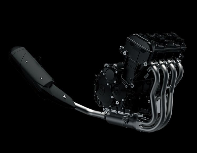 Sporty to its core, the GSX-S’ inline-four engine is a reworked version of the GSX-R750 powerplant. Changes are intended to boost low-end torque, with power tapering off up top.
