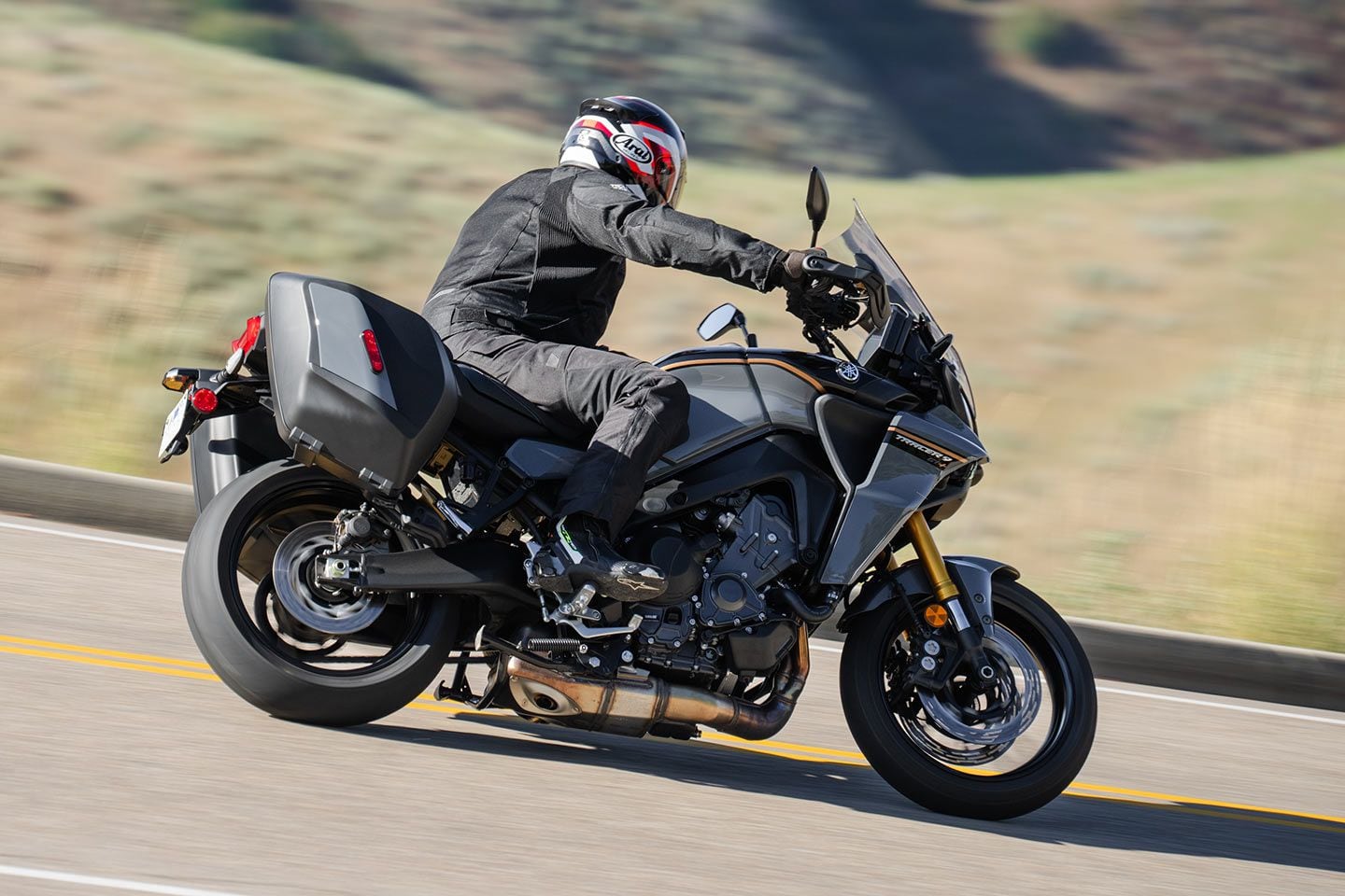 The Tracer 9 GT+ is just as happy on tight mountain roads as it is on the open highway, and that’s what a sport-touring model is all about.