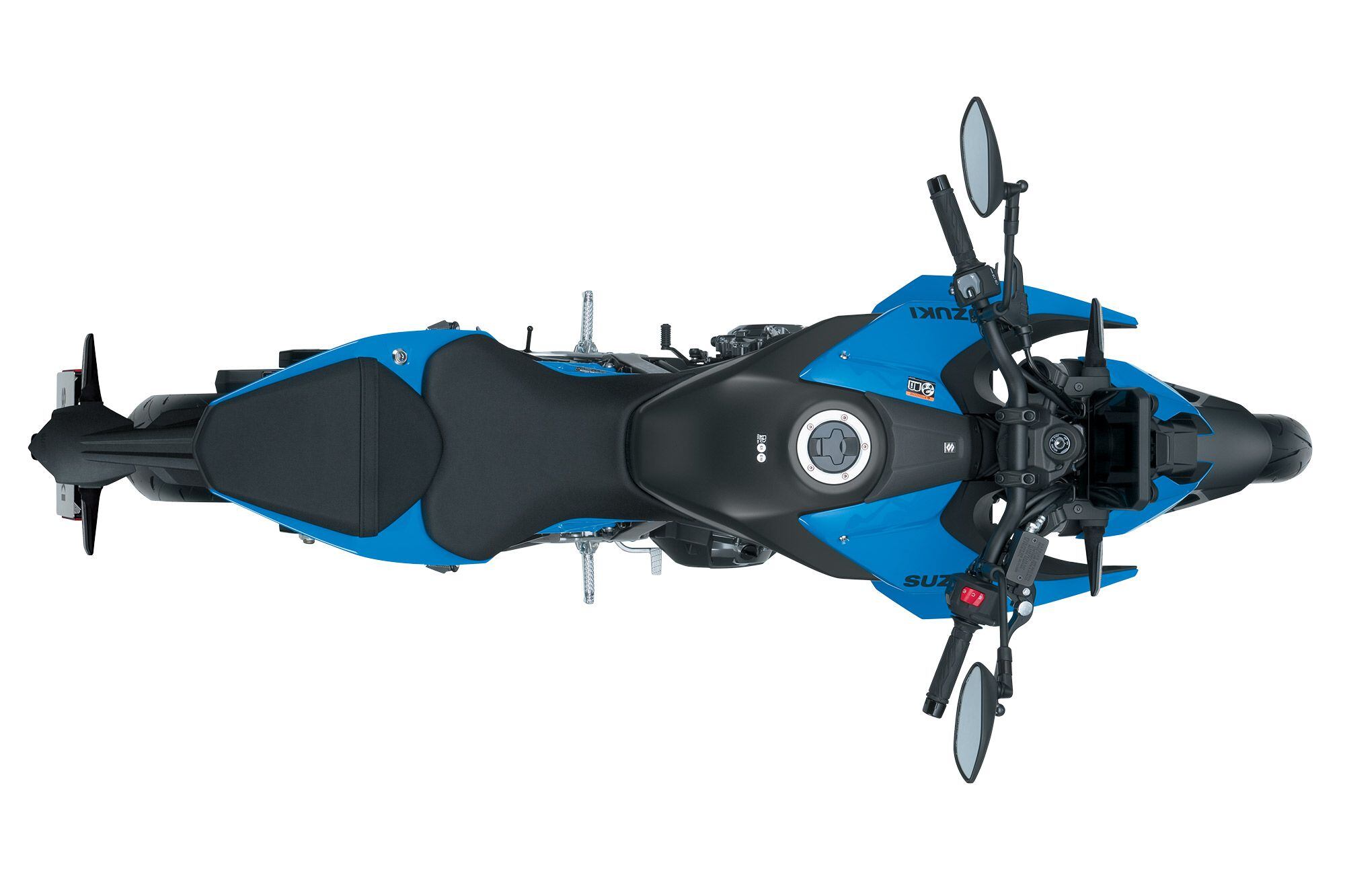 A top view of the 2023 Suzuki GSX-8S.