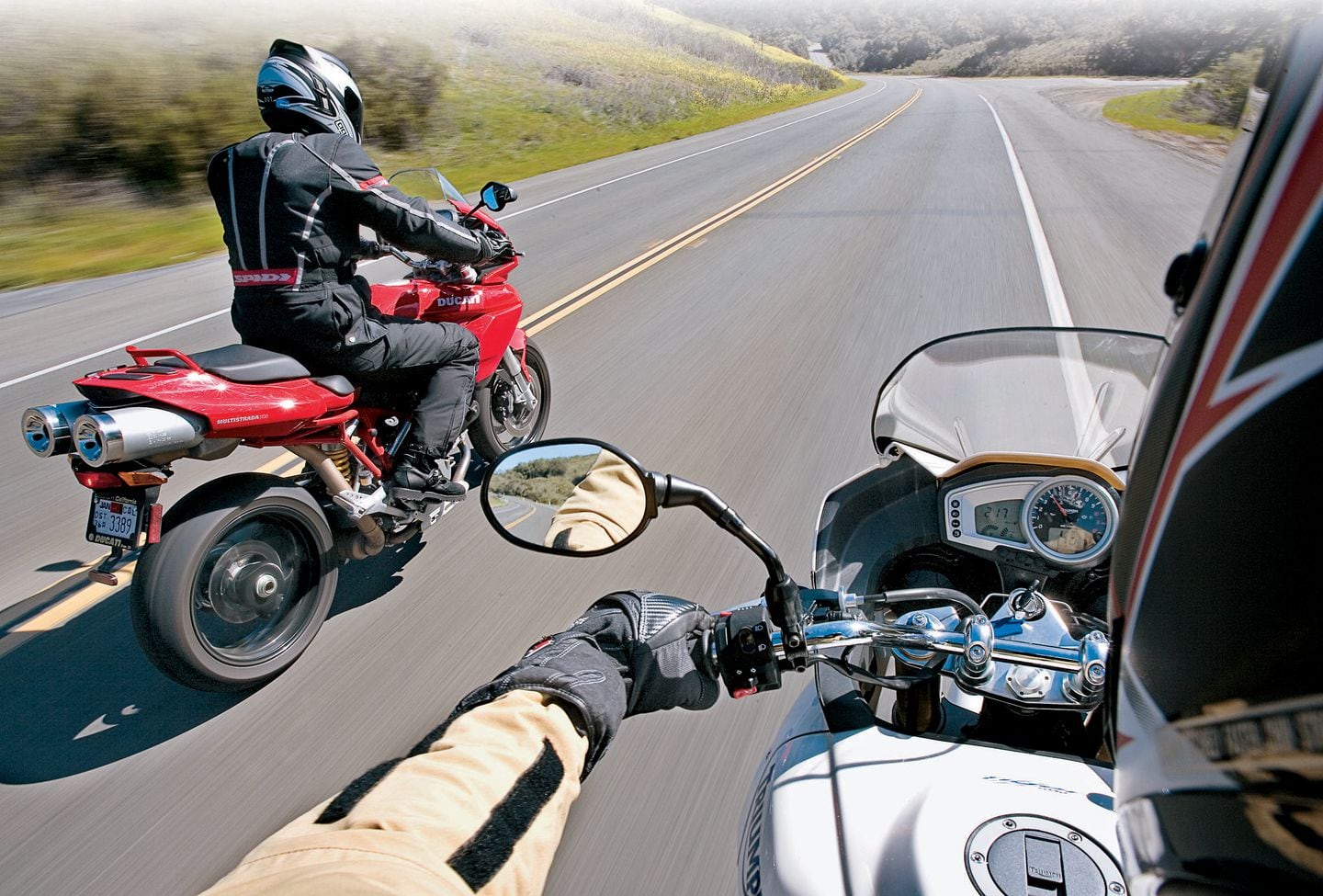 Ducati Multistrada 1100 vs Triumph Tiger 1050 Comparison Review Cycle World