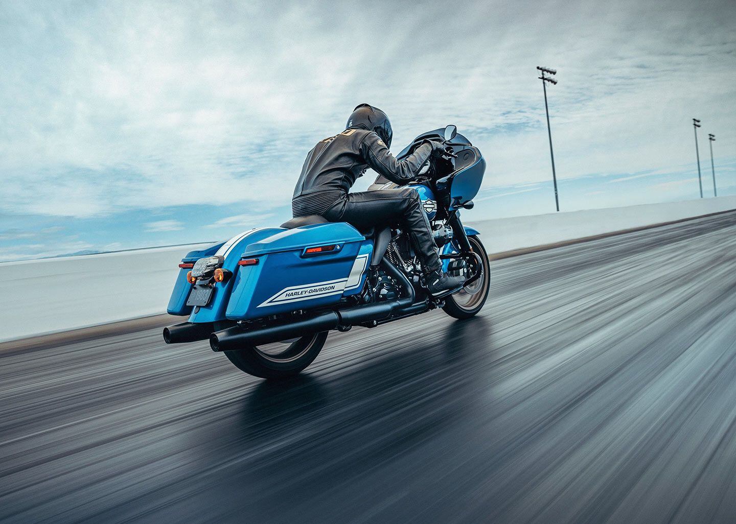 The Fast Johnnie graphics seen on the back end of the Road Glide ST.