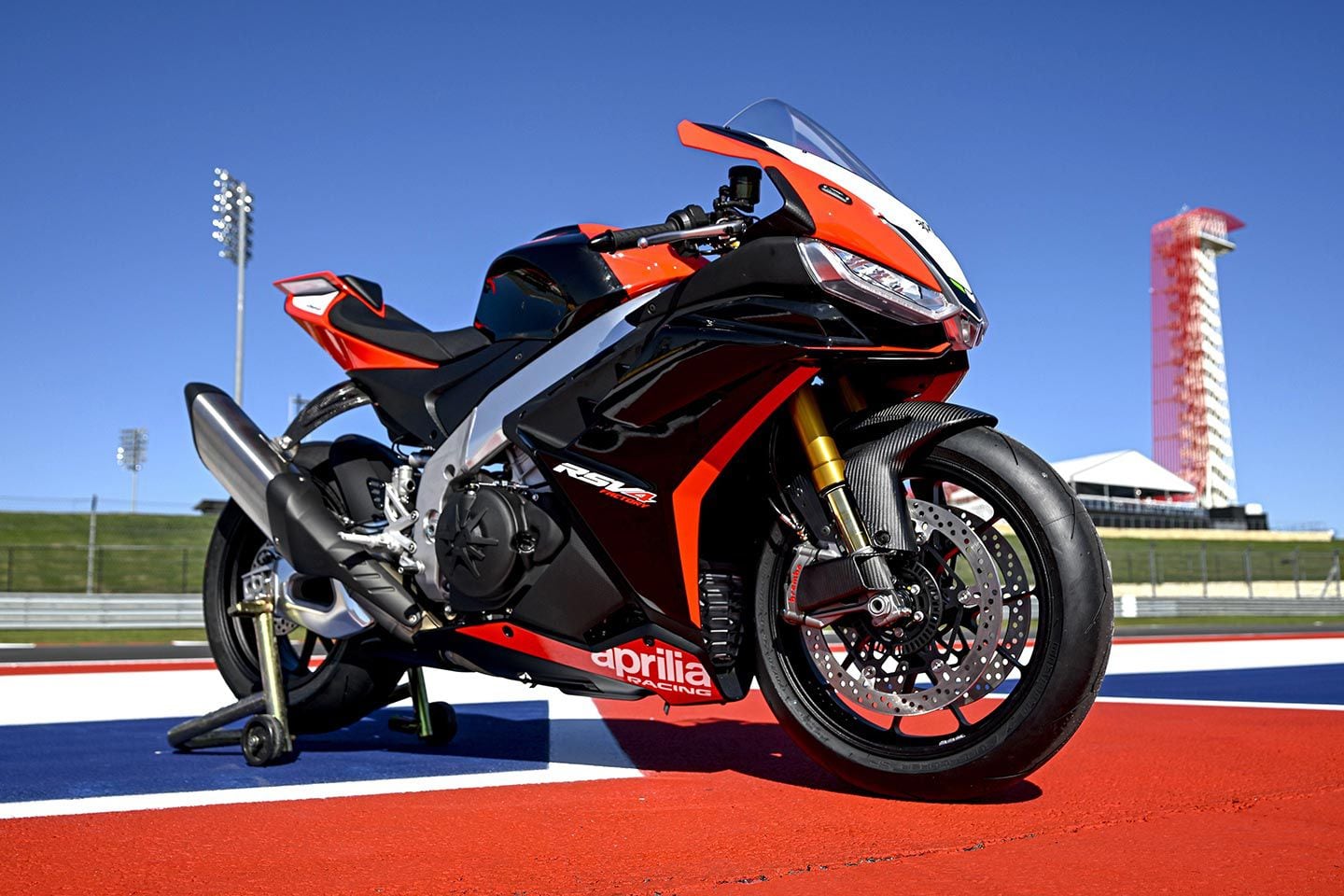 The new RSV4 Factory 1100 SE-09 SBK made its public debut at MotoGP weekend at Circuit of the Americas.