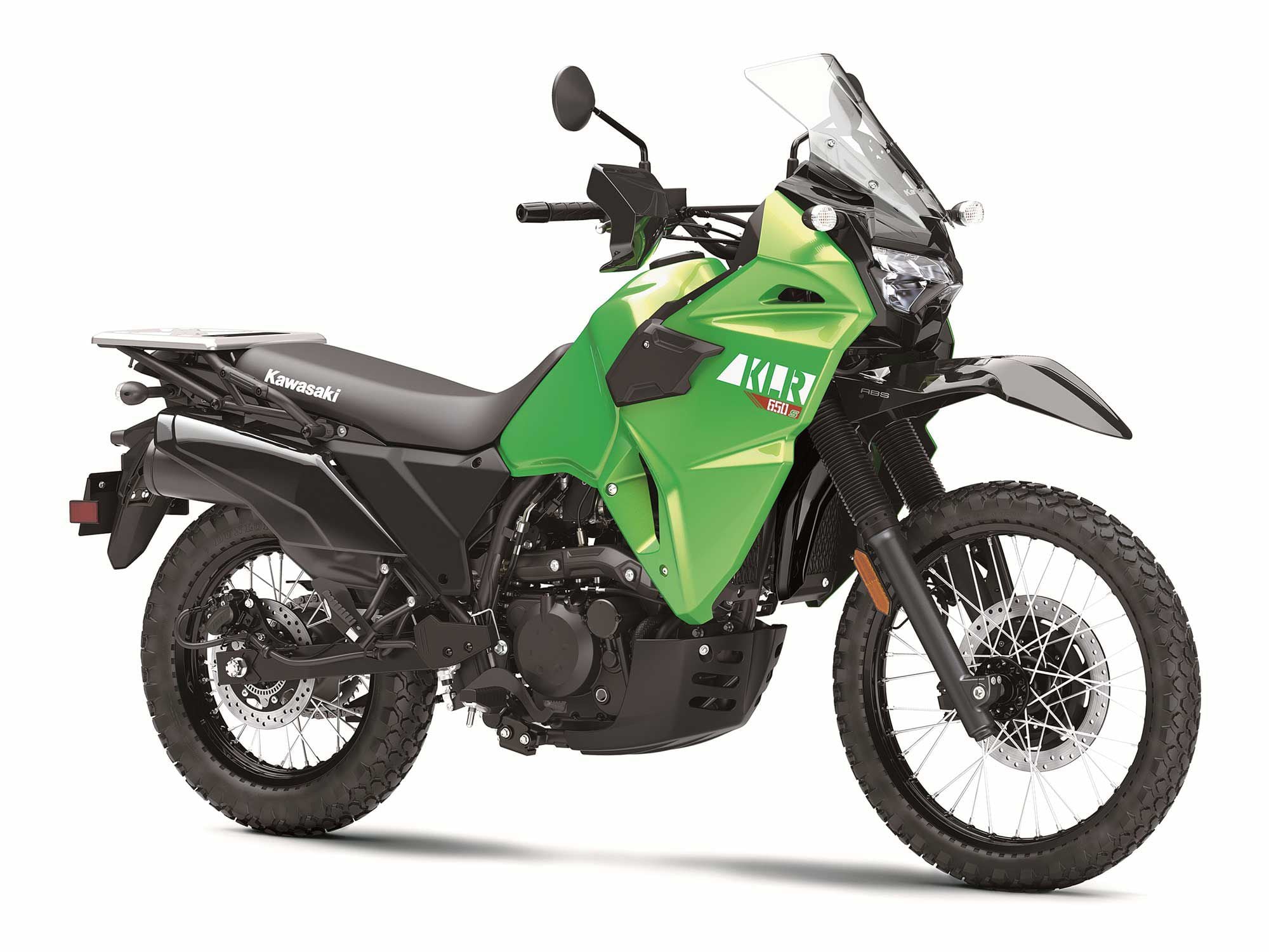 A 2-inch-lower seat height and shortened suspension help make the new 2023 Kawasaki KLR650 S both more rider-friendly and pavement capable.