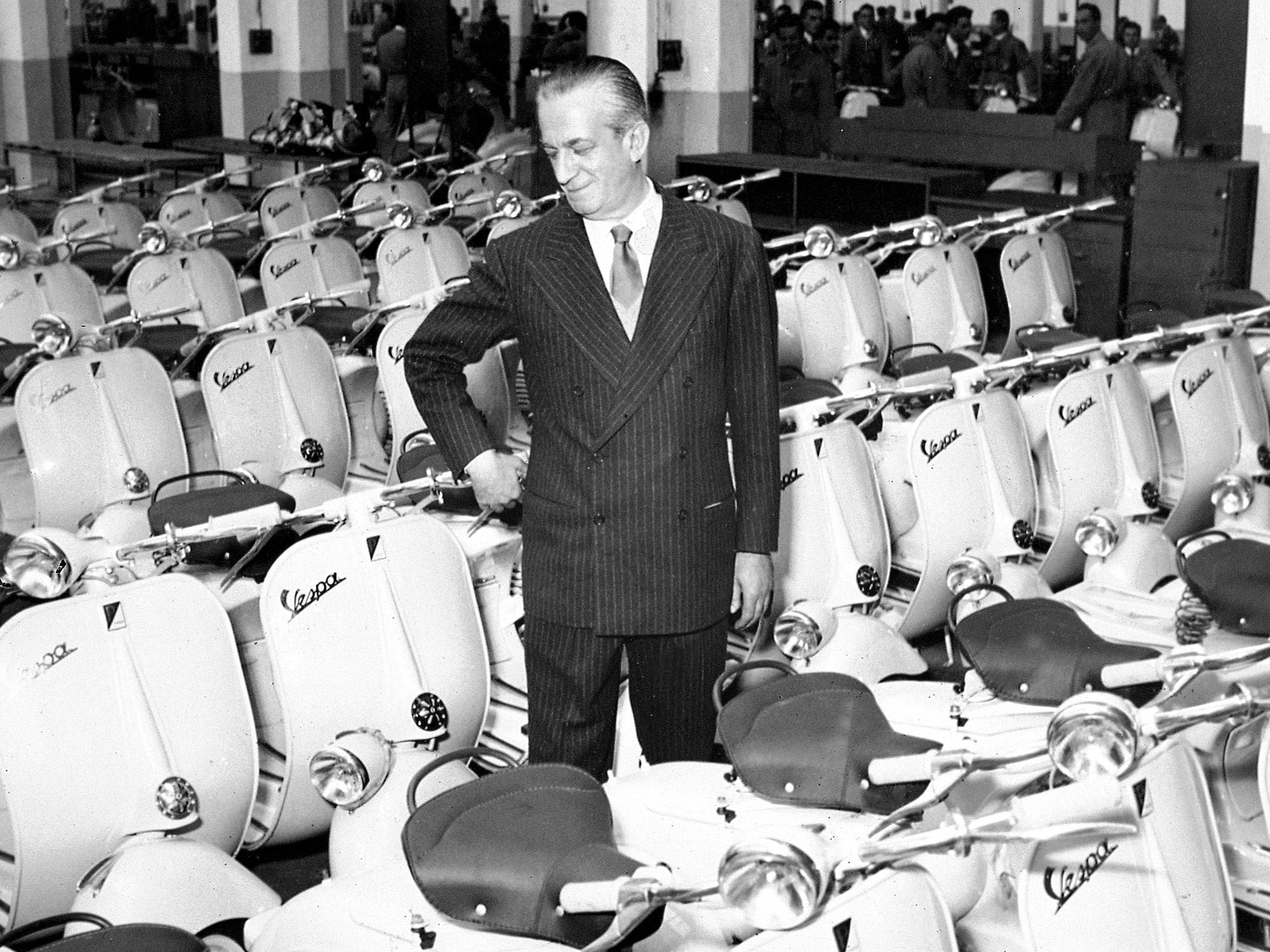 The man who started it all: Enrico Piaggio.