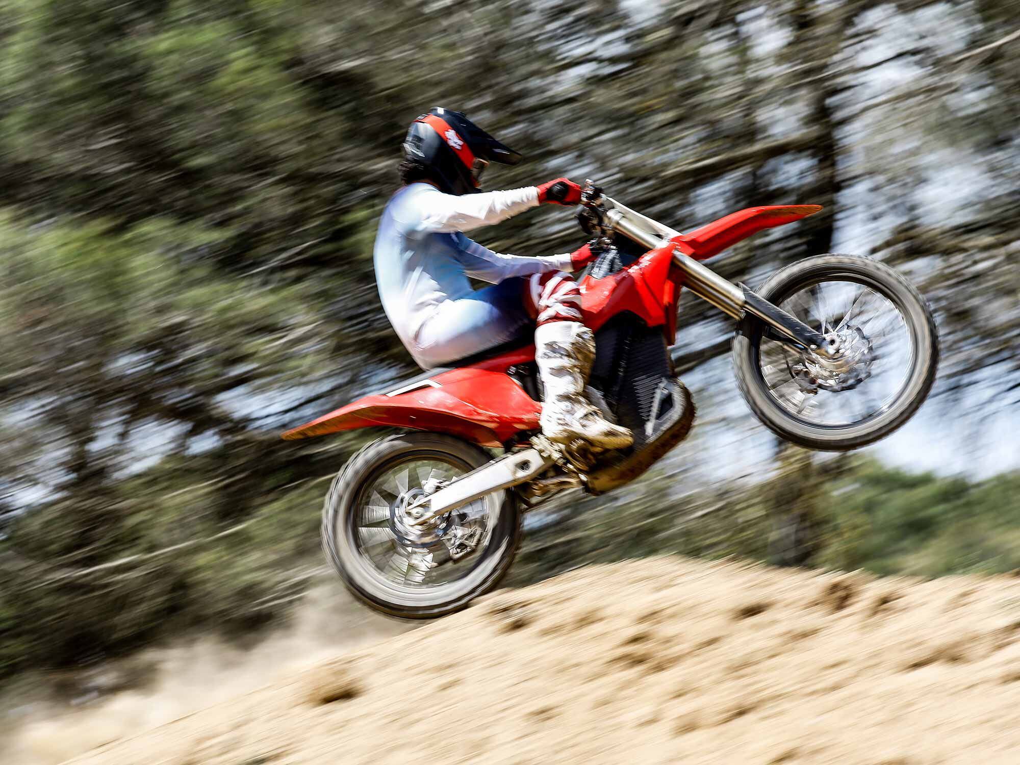 Steady throttle input with momentum is the best approach to jumping the Varg.