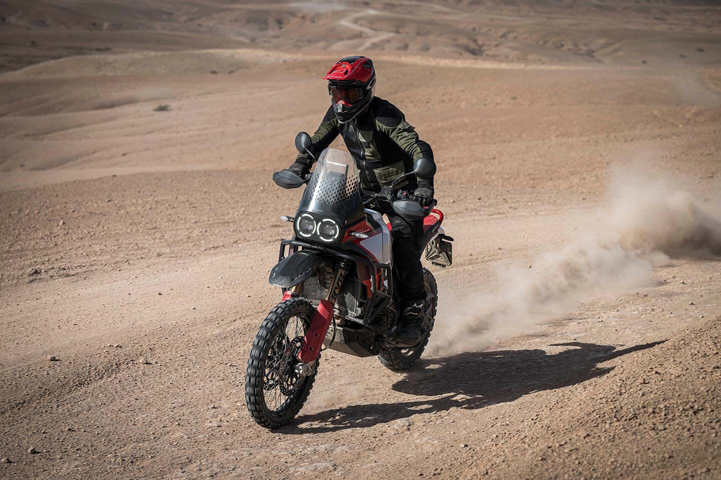 Pirelli’s Scorpion Rally STR tires hook up well in the dirt.