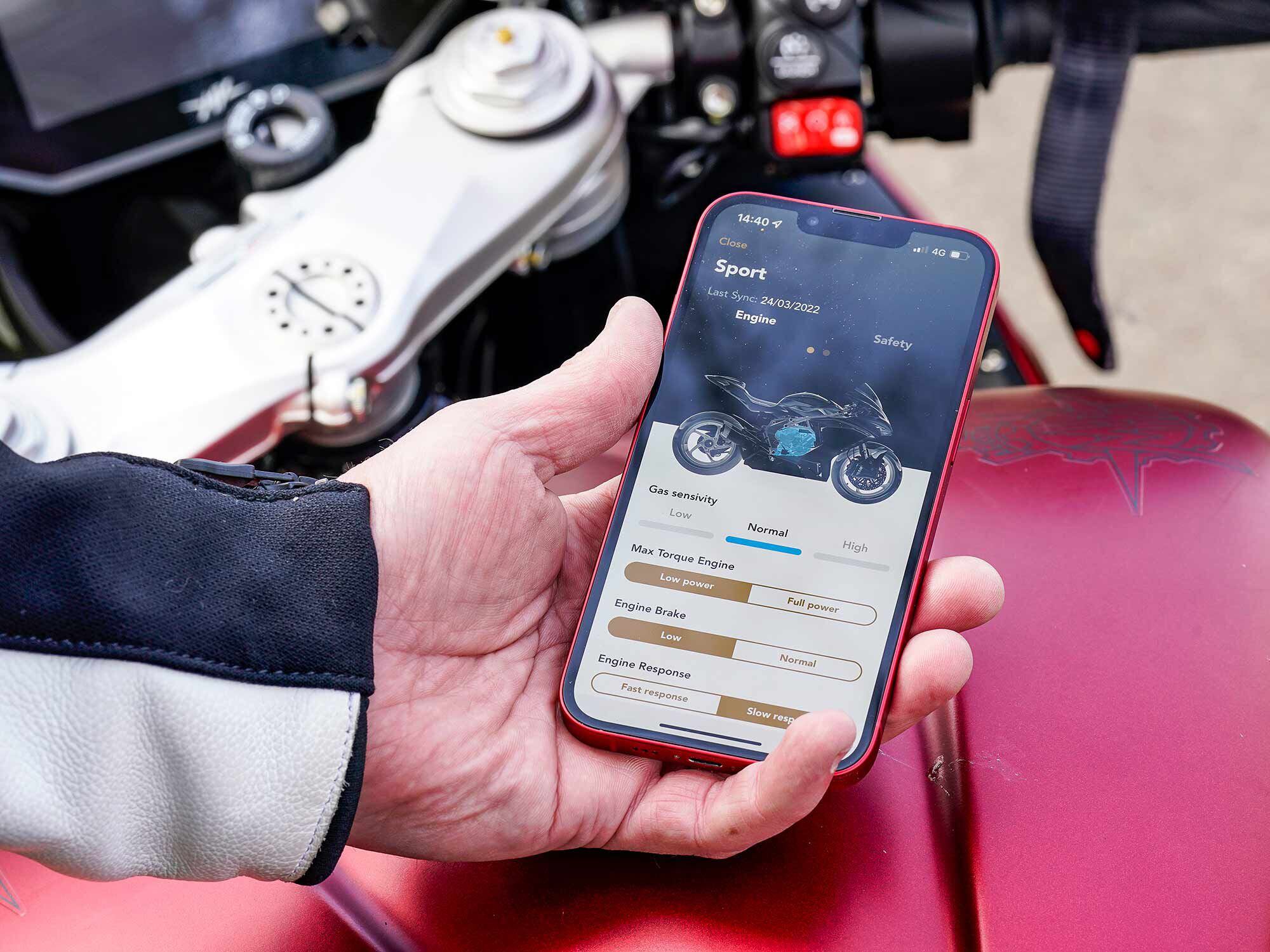 The MV Ride app provides a wealth of fine-tuning options.