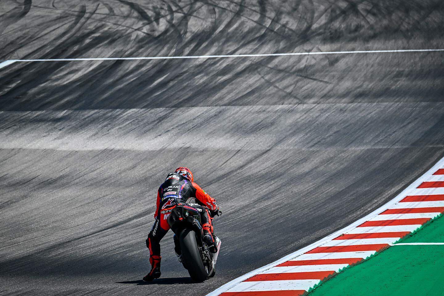 Maverick Viñales finished just off the podium.
