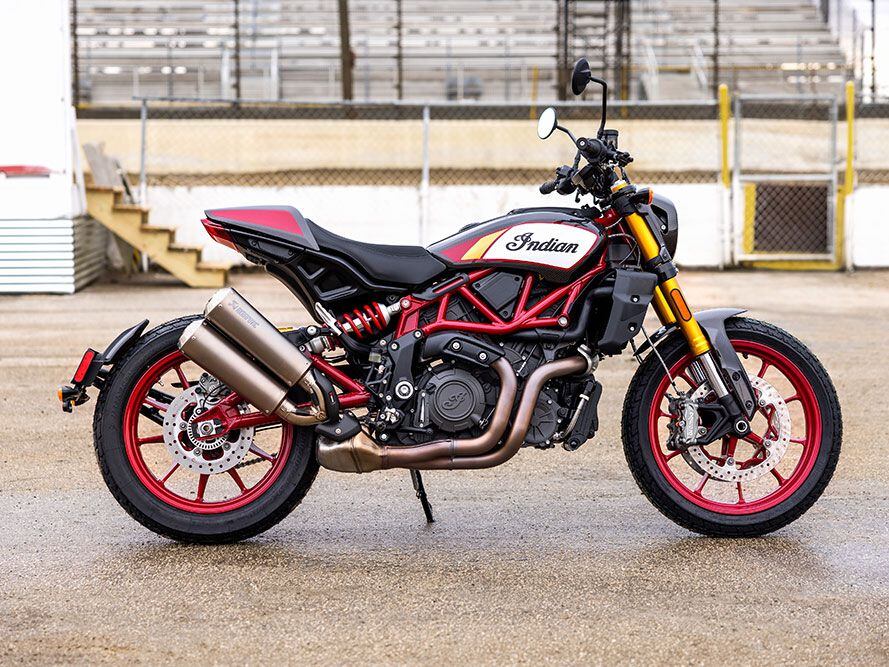Carbon parts, race-inspired graphics, flat-track-style wheels, and a titanium Akrapovič exhaust set the Championship Edition apart.