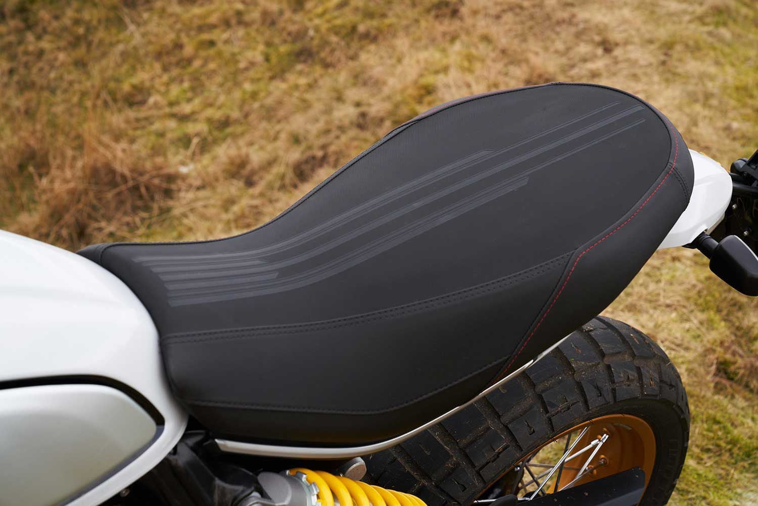 The Scrambler Desert Sled’s new seat sits at 33.9 inches above ground; there is a 33-inch option for those looking for a short reach.