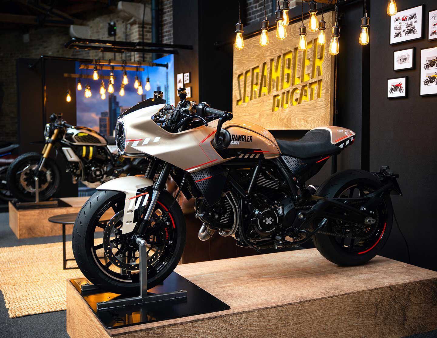 The CR24I concept is Ducati’s take on a modern Scrambler-ized cafe racer.