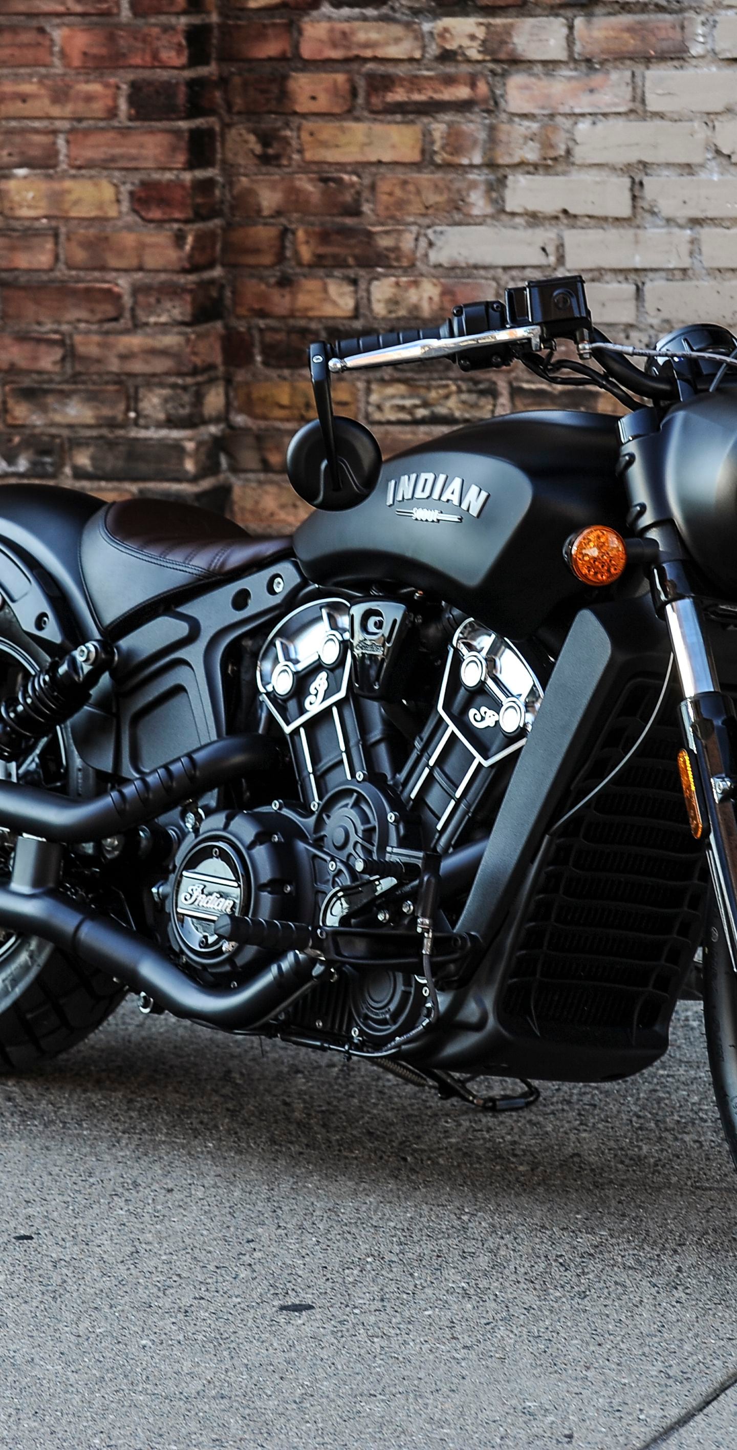 indian scout bobber static side view