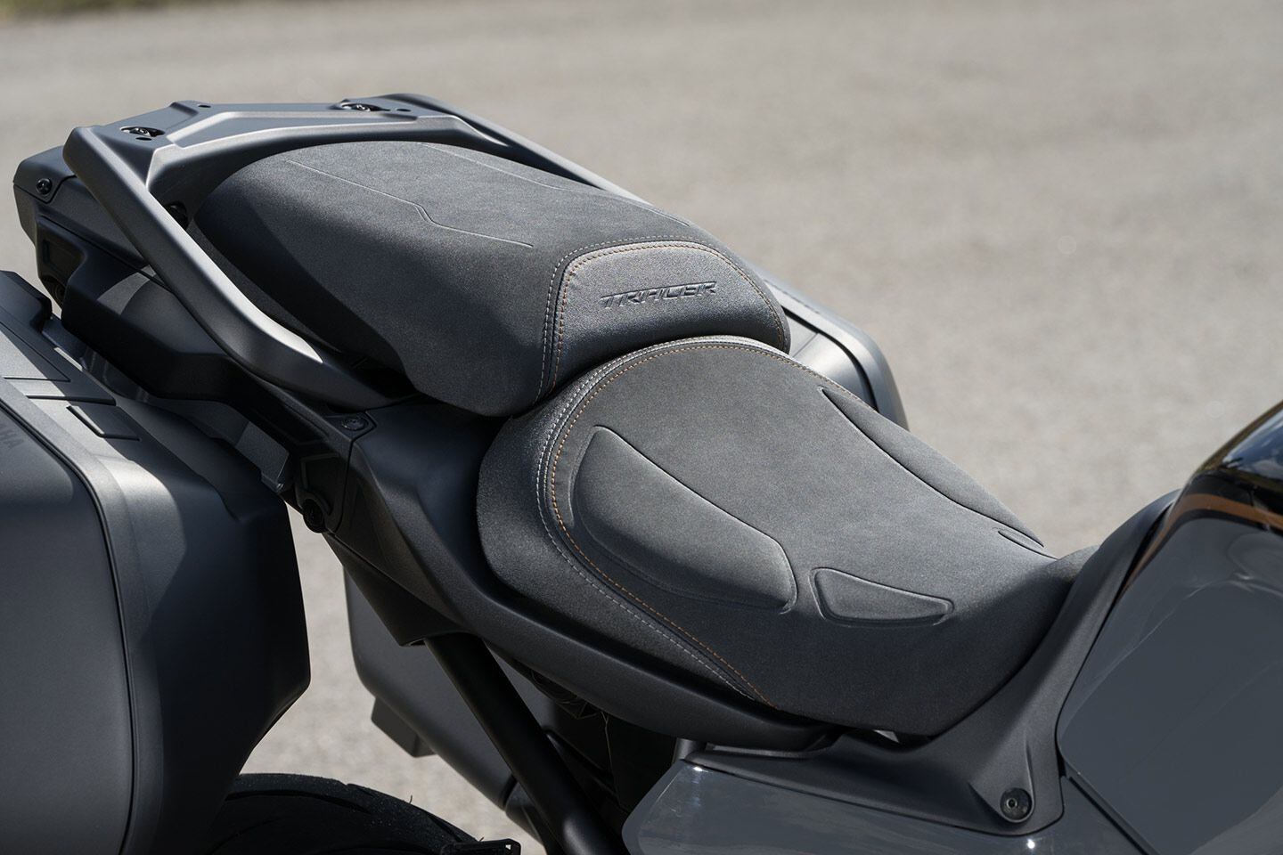The newly shaped seat has two heights, 32.3 and 32.9 inches. A heated unit is available as an accessory.